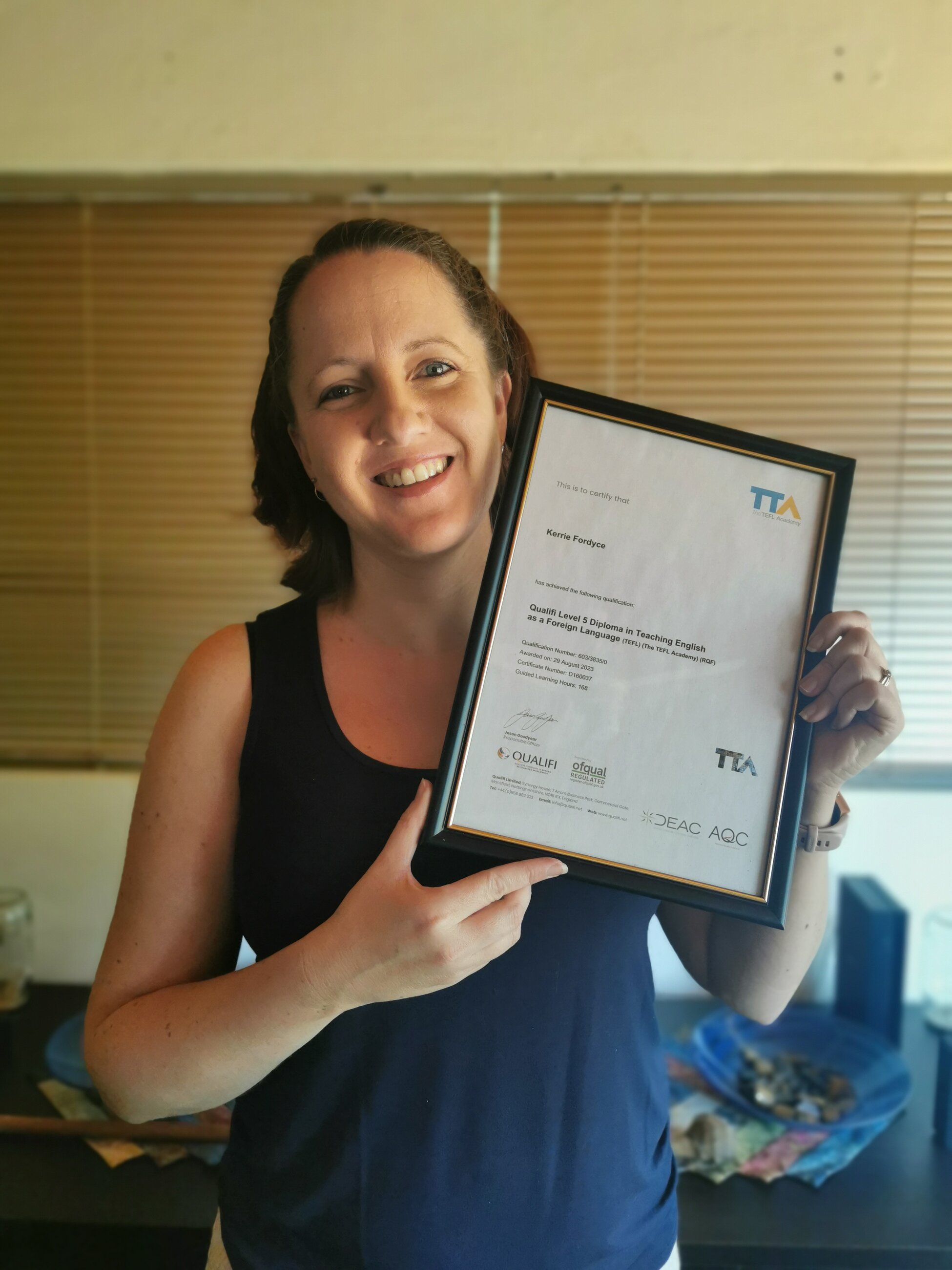 Receiving my certificate