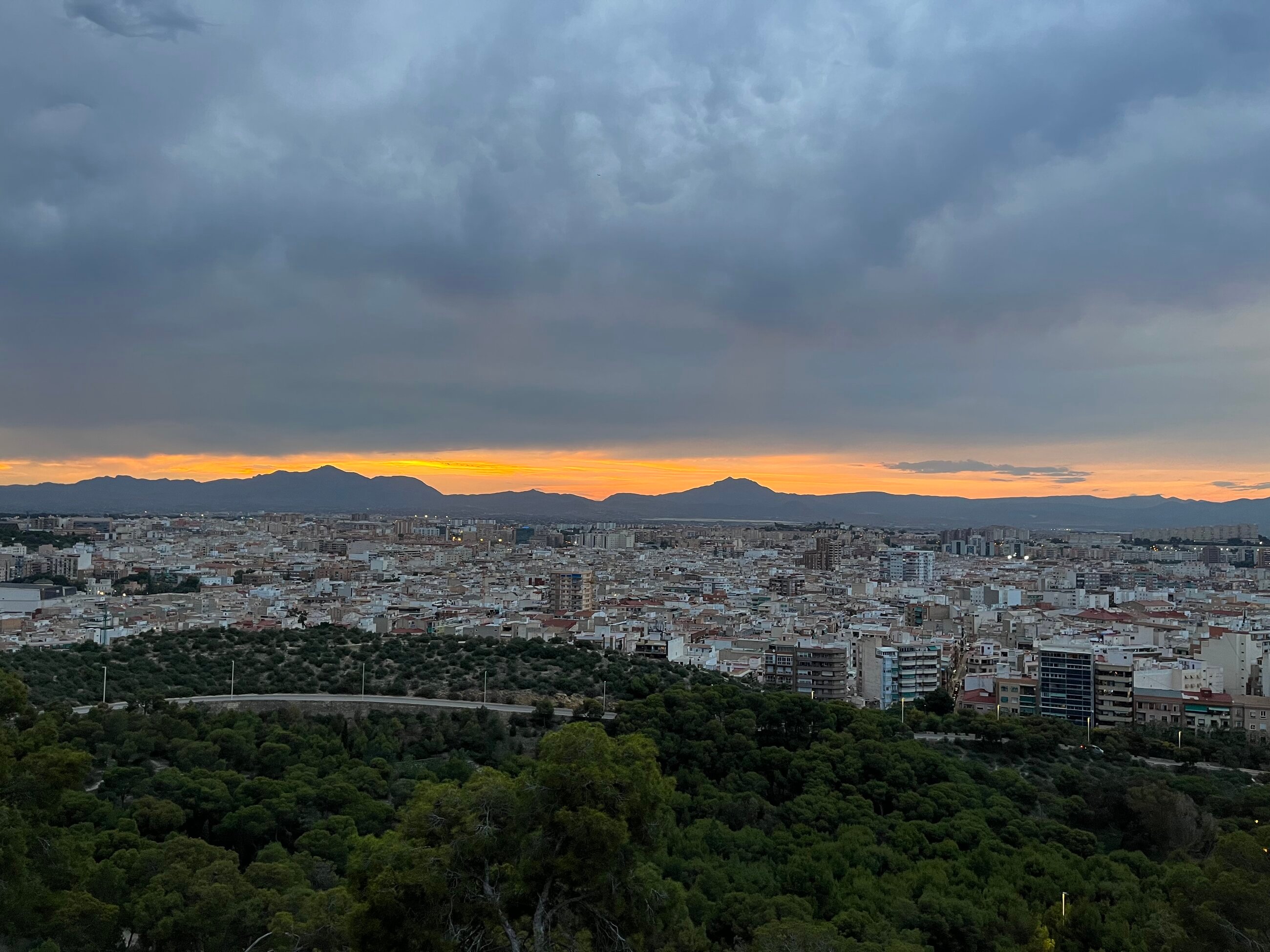 Looking over the city of Alicante at the top of the Castle