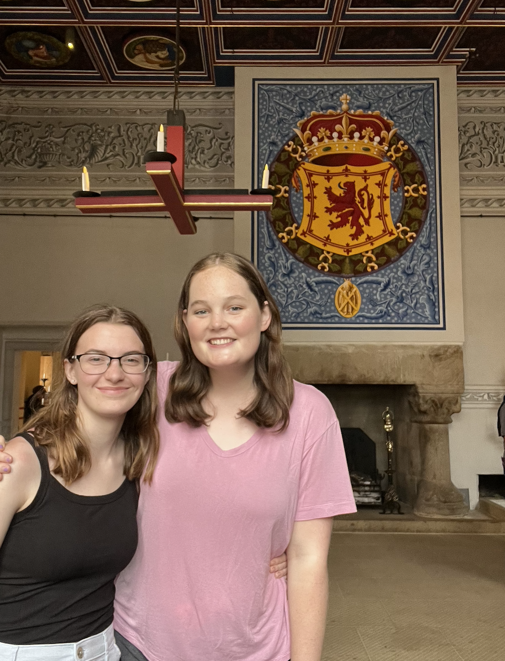 My roommate and I in Stirling Castle 