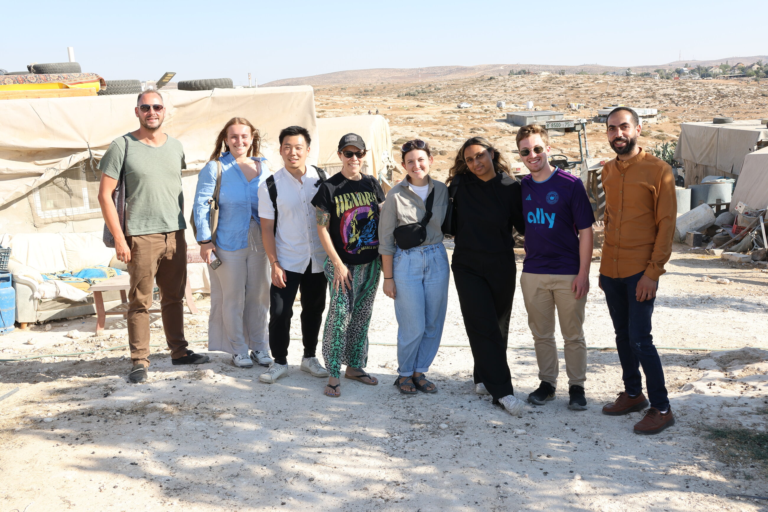 With other volunteers during a visit