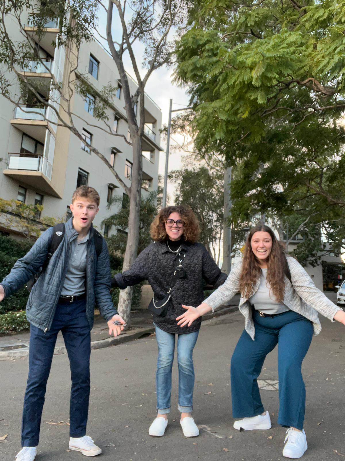 Me and my friends after our first day interning!