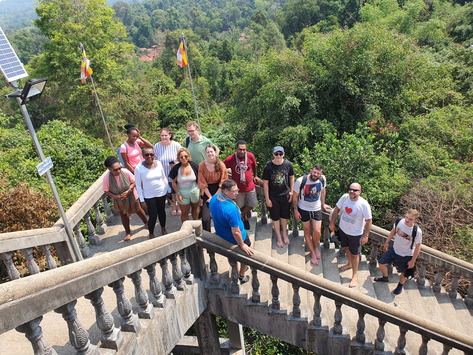 Visited a temple on Kulen mountain on our way to the Kulen water fall.