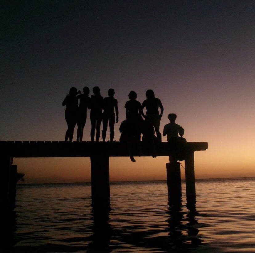 On the dock