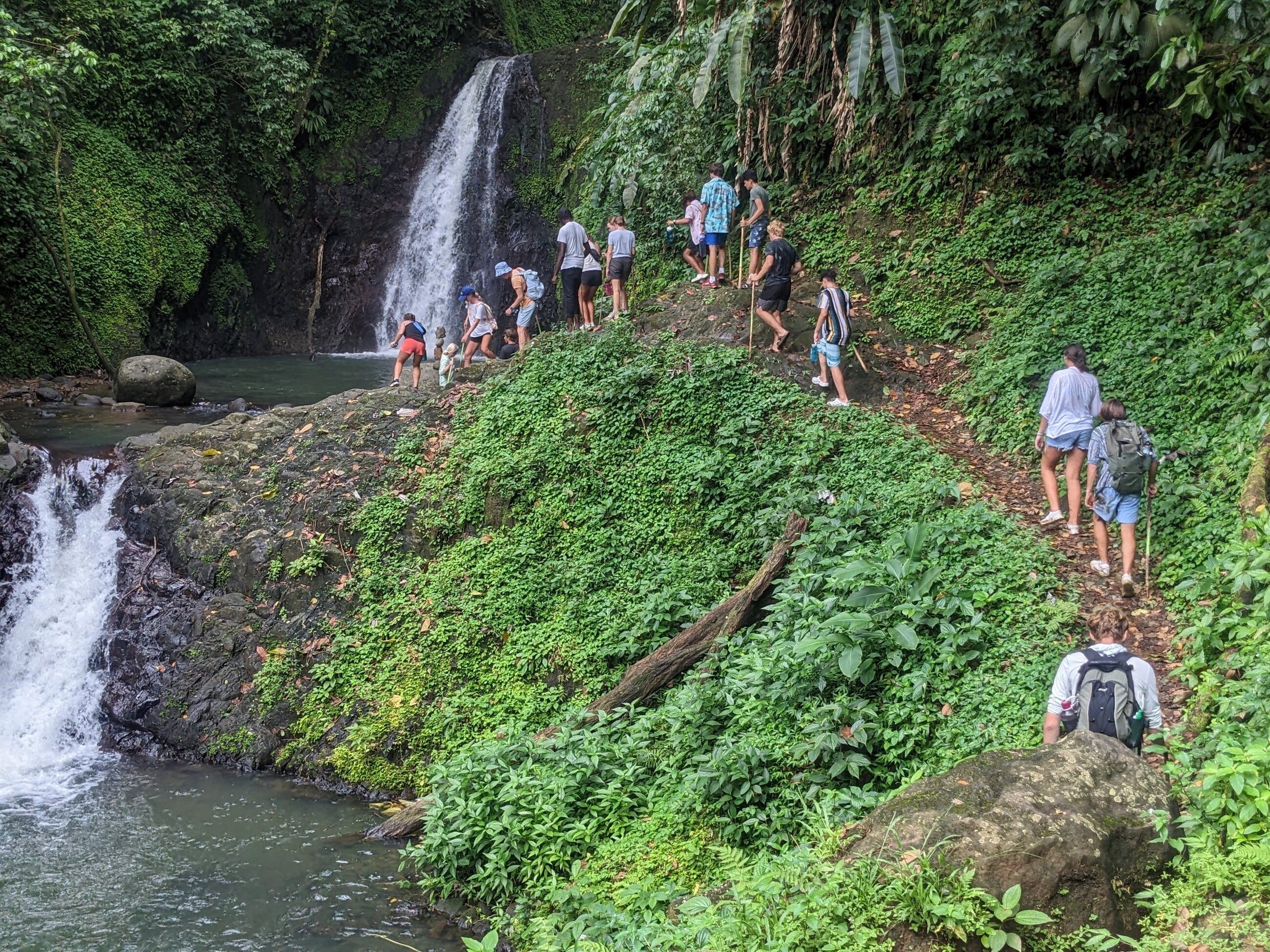 Beautiful Seven Sisters Falls waterfall hike in Grenada