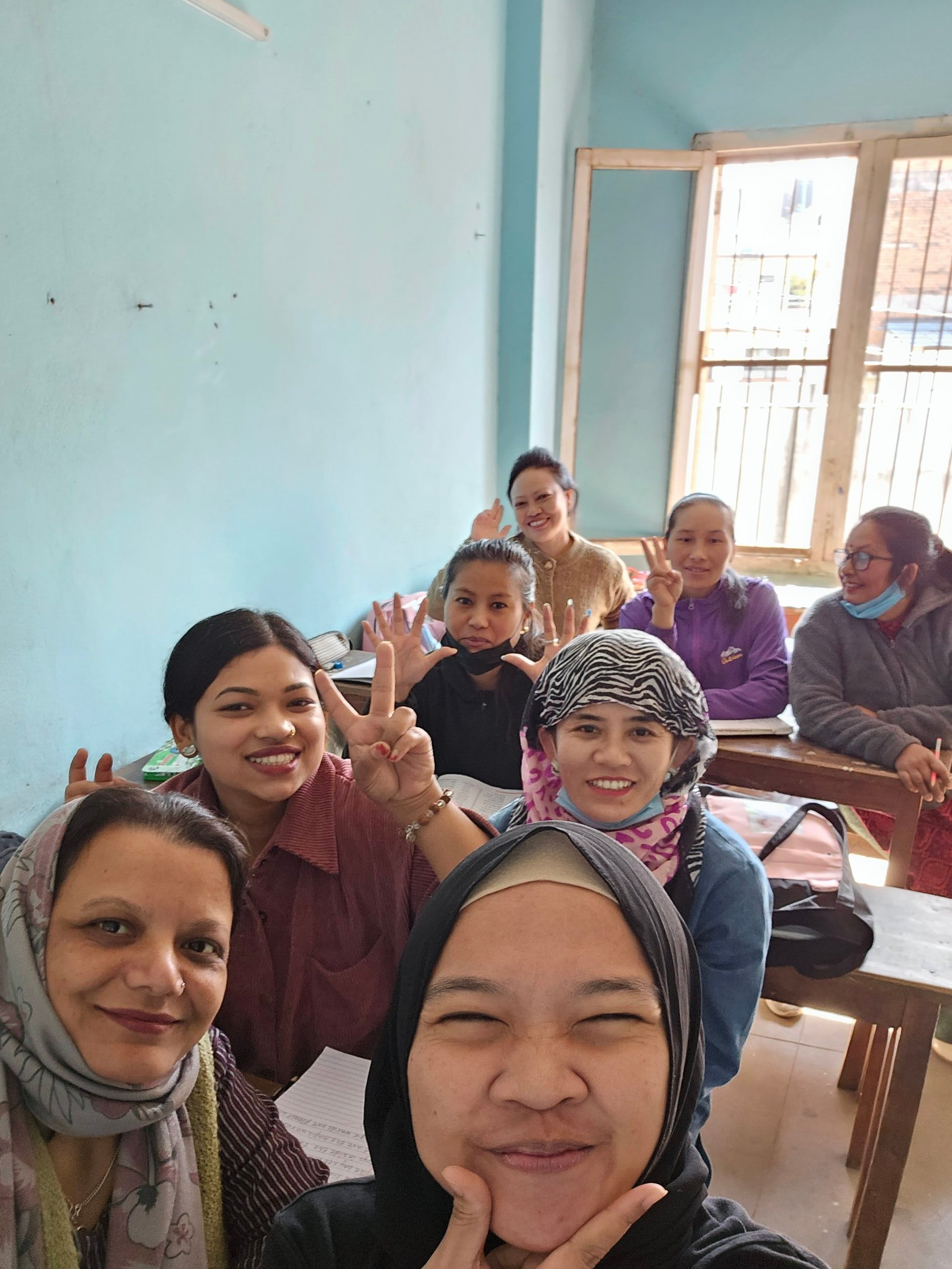 Me at the women's empowerment school in Nepal