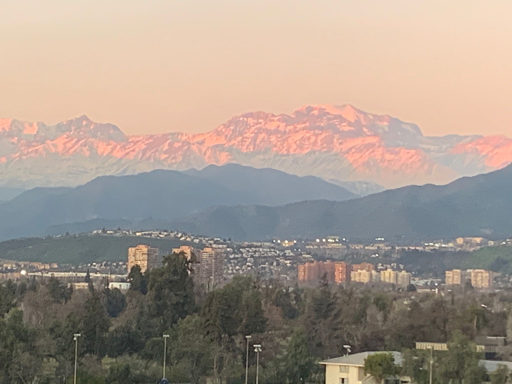 The Andes mountains, or, as said lovingly by the Chileans, "La Cordillera."