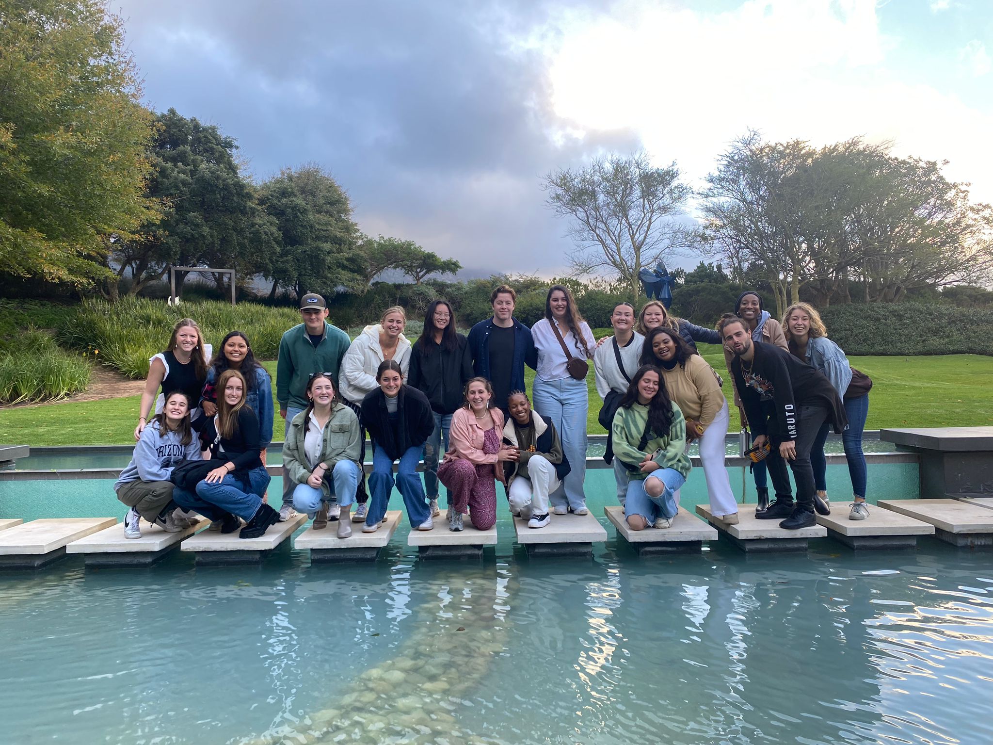 A group photo during a program activity to the Constantia winelands!