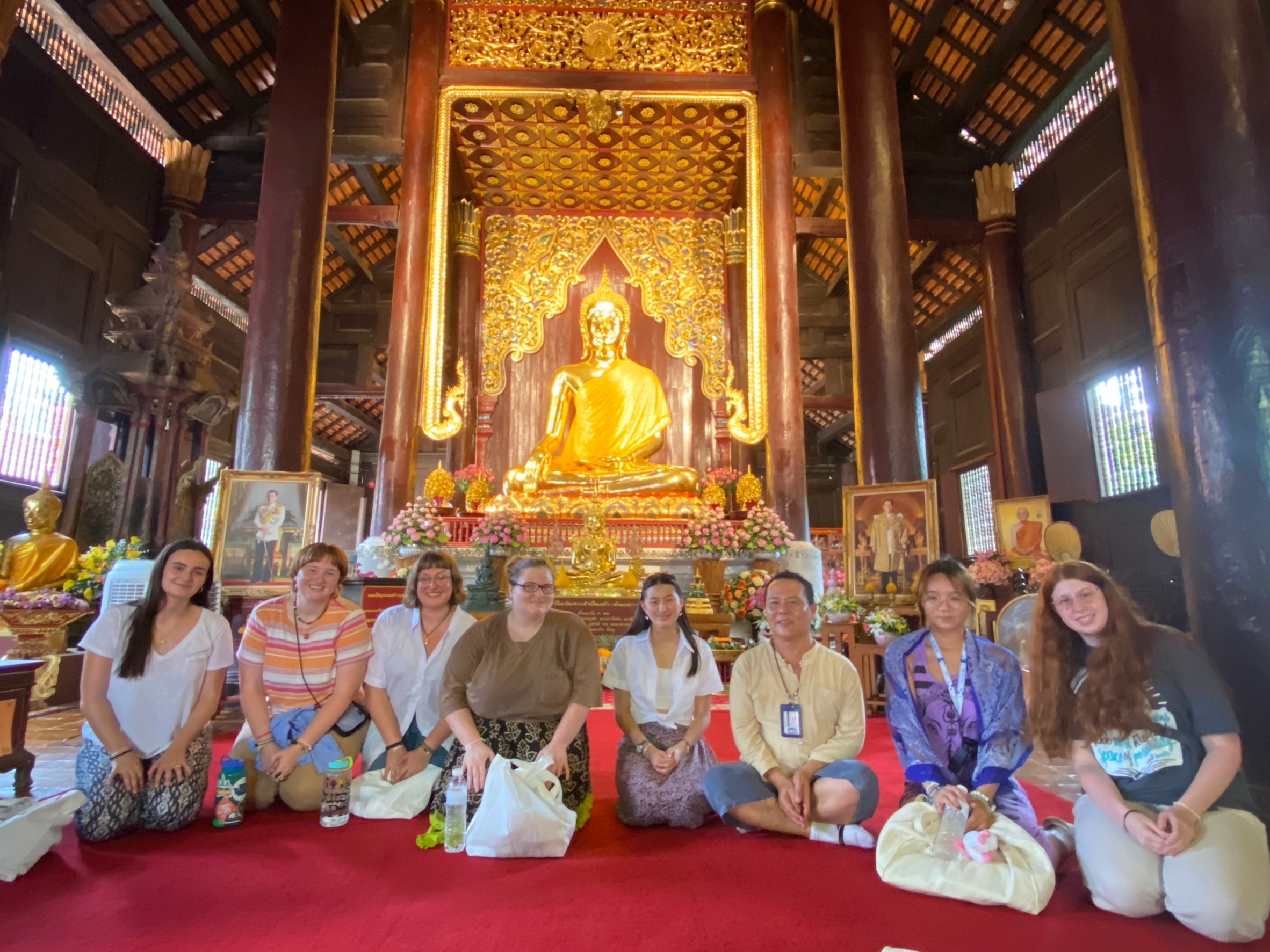 Group of us on a temple tour around the city