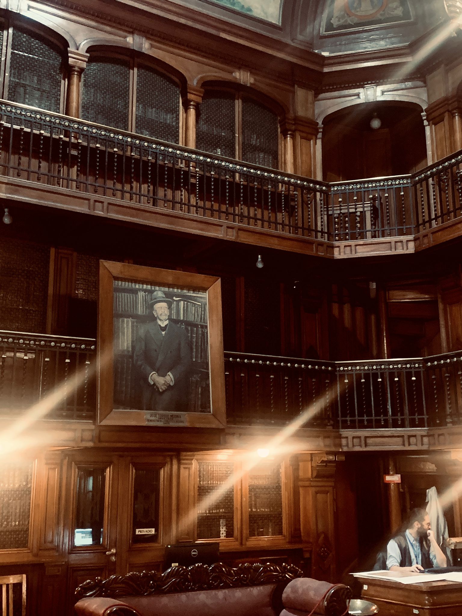 Inside La Biblioteca Nacional.