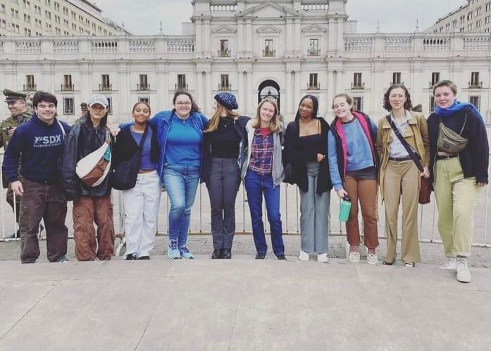 My exchange group and I, the Presidential Palace.