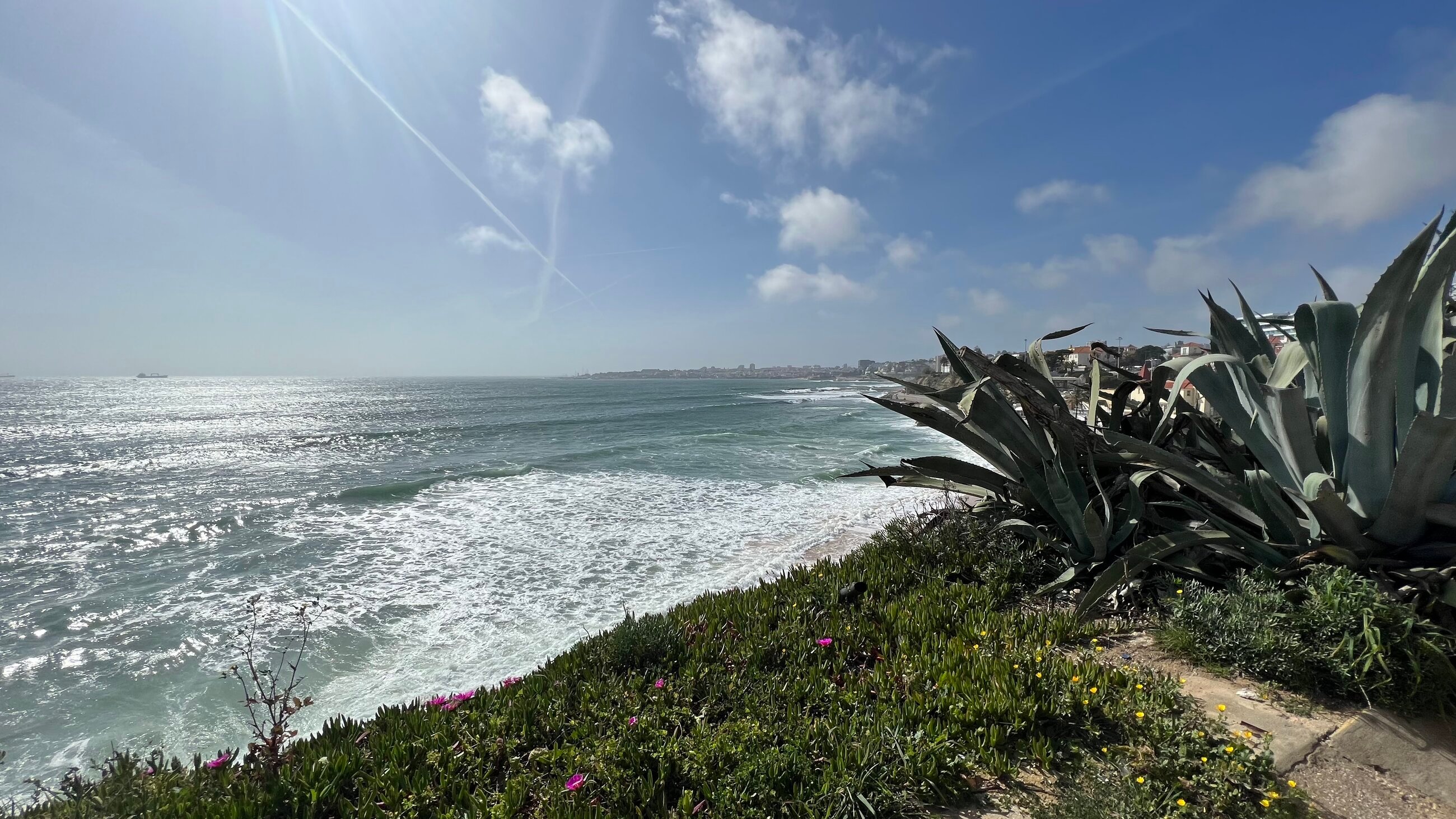 The gorgeous view of the ocean from beach, less than a two minute walk from the hostel