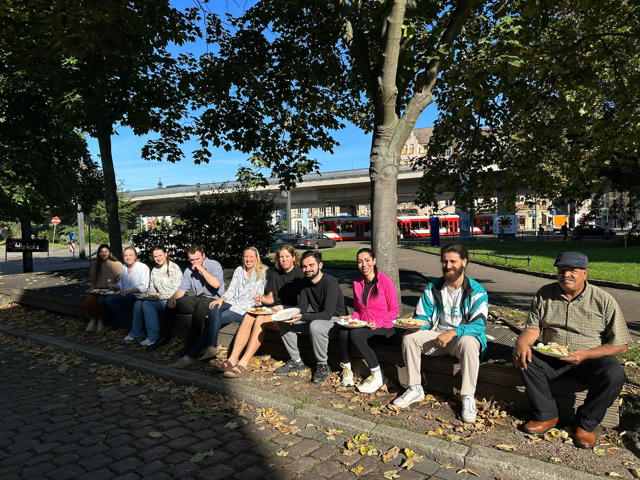 Breakfast at the Centre in summertime 