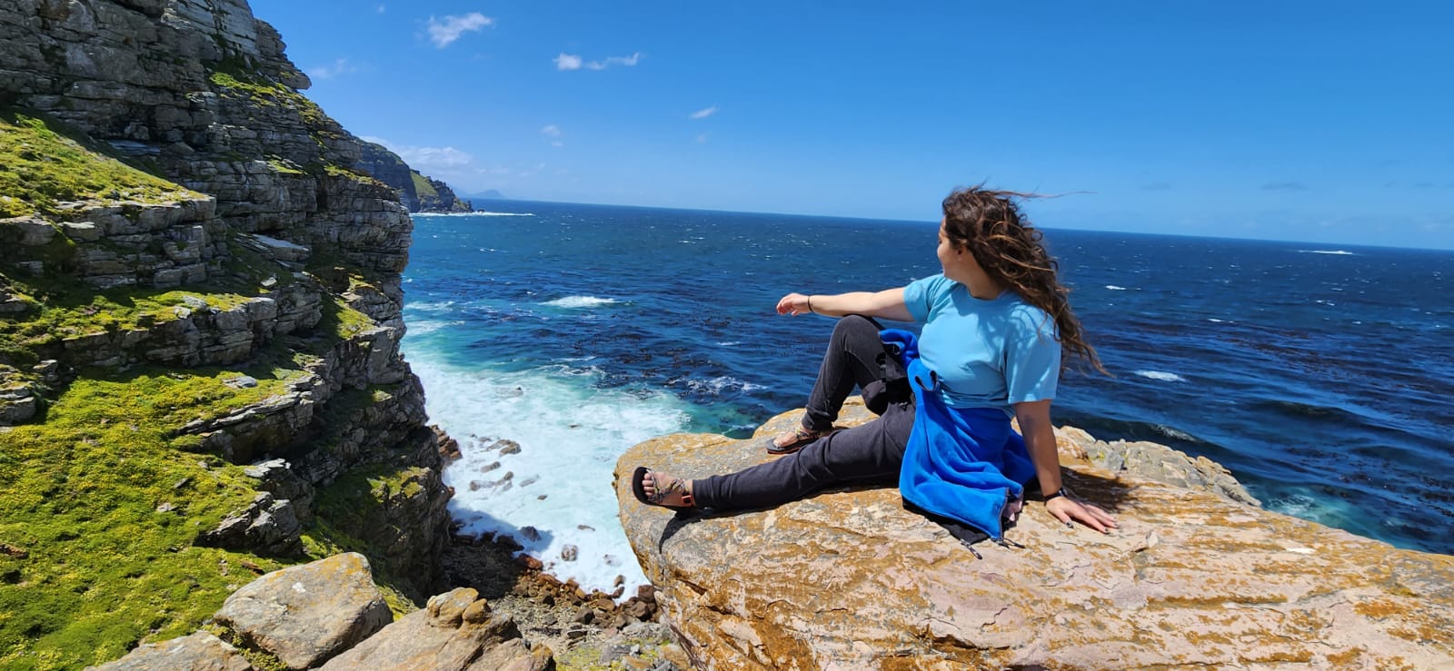 Enjoying the views at Cape of Good Hope!