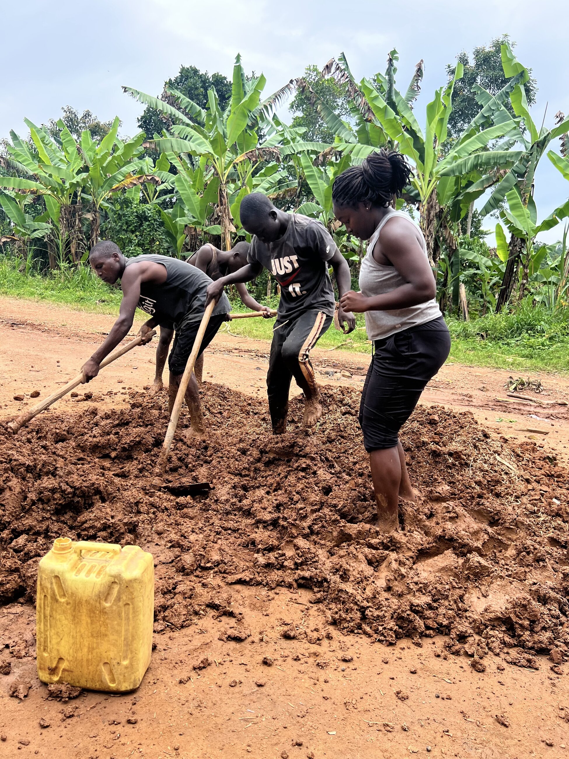 Mixing Mud for Stove-Making