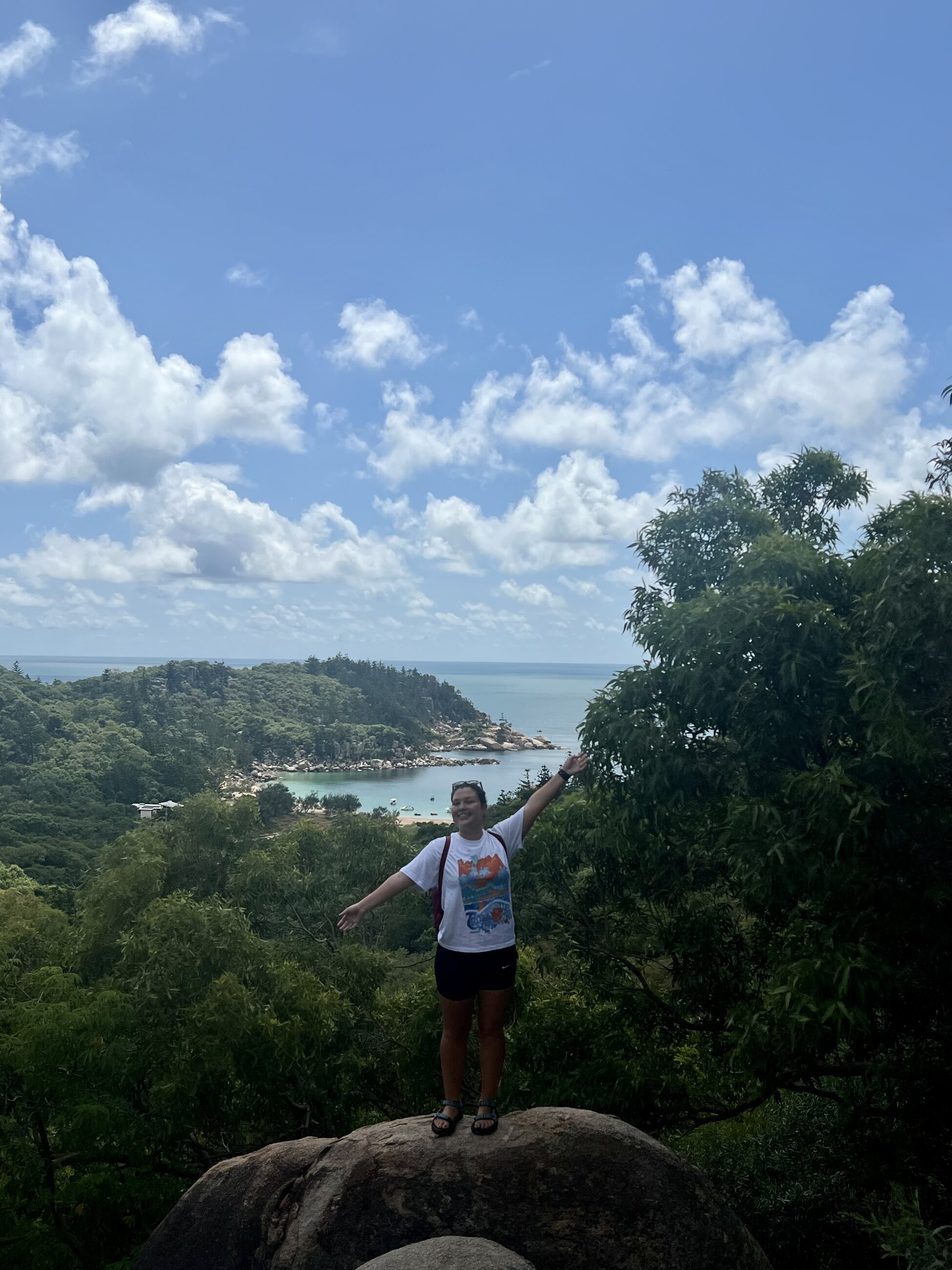 This image is from Magnetic Island which is a 20 minute ferry ride from Townsville. This small island has so many hikes, trails, snorkeling opportunities. Perfect for day trips or weekend overnight trips to see animals, and beautiful nature. 