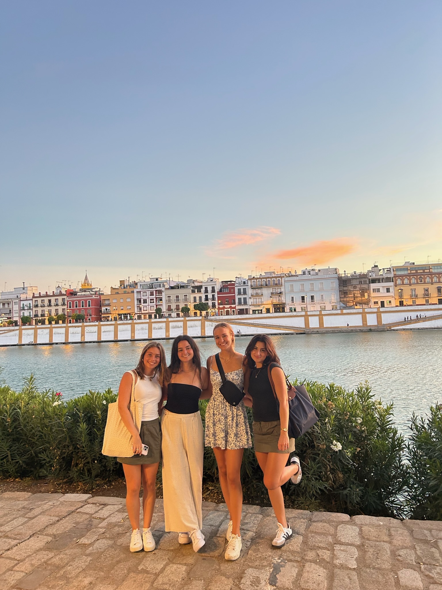 My friends and I on the River in Seville for sunset!