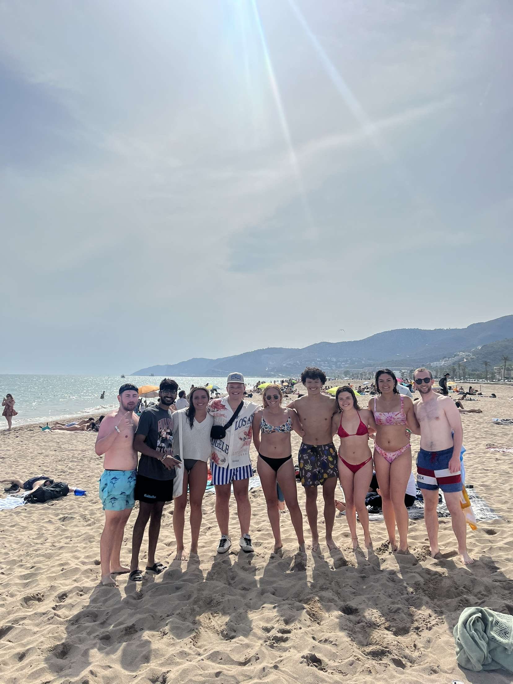 My friends at I at Castelldefels Beach!