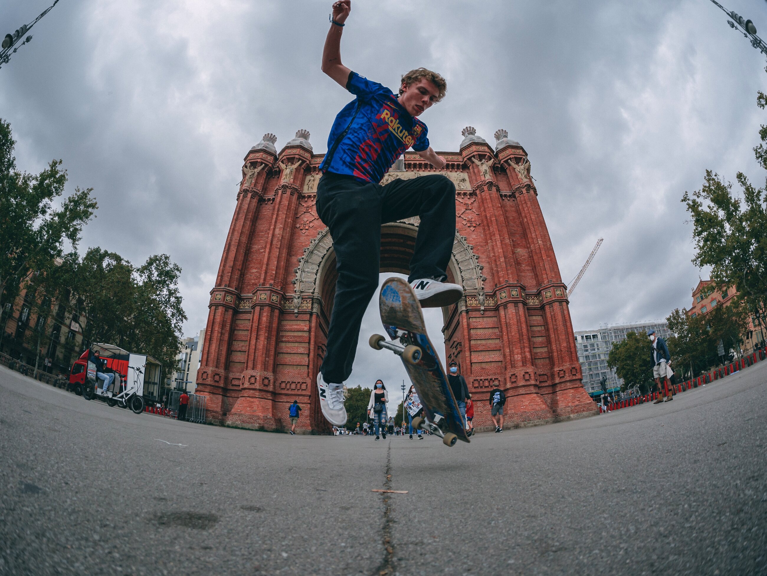 Skateboarding around Barcelona