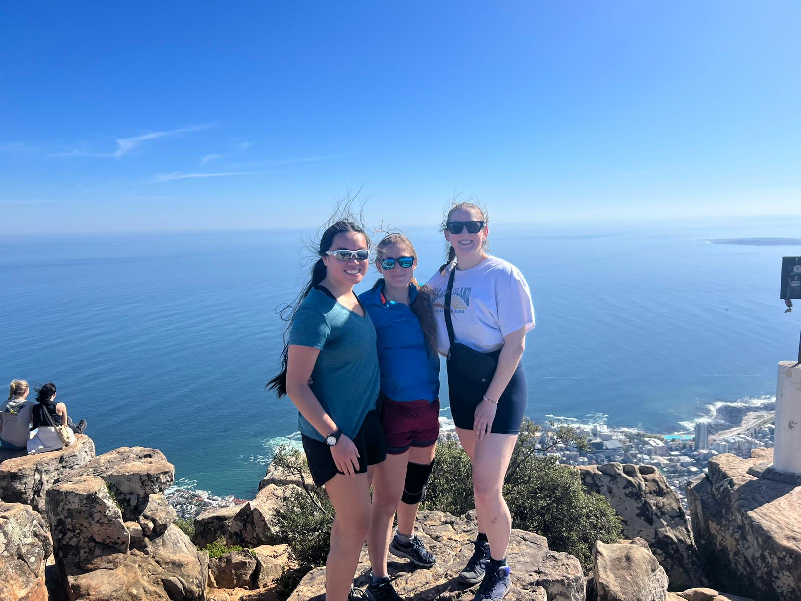 With my friends during a hike to the top of Table Mountain