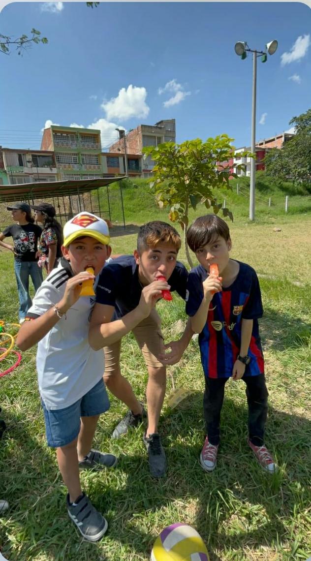 Me with my students sharing a Colombian Candy !