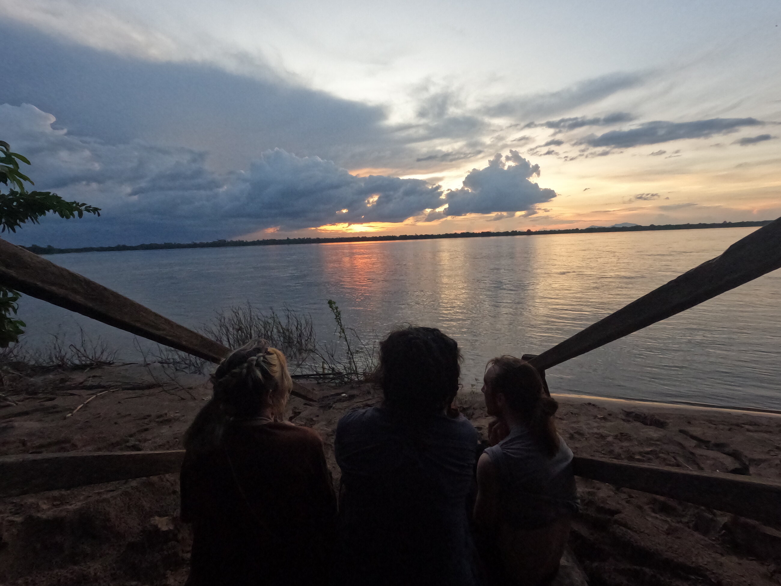 sitting somewhere on an island on the Mekong