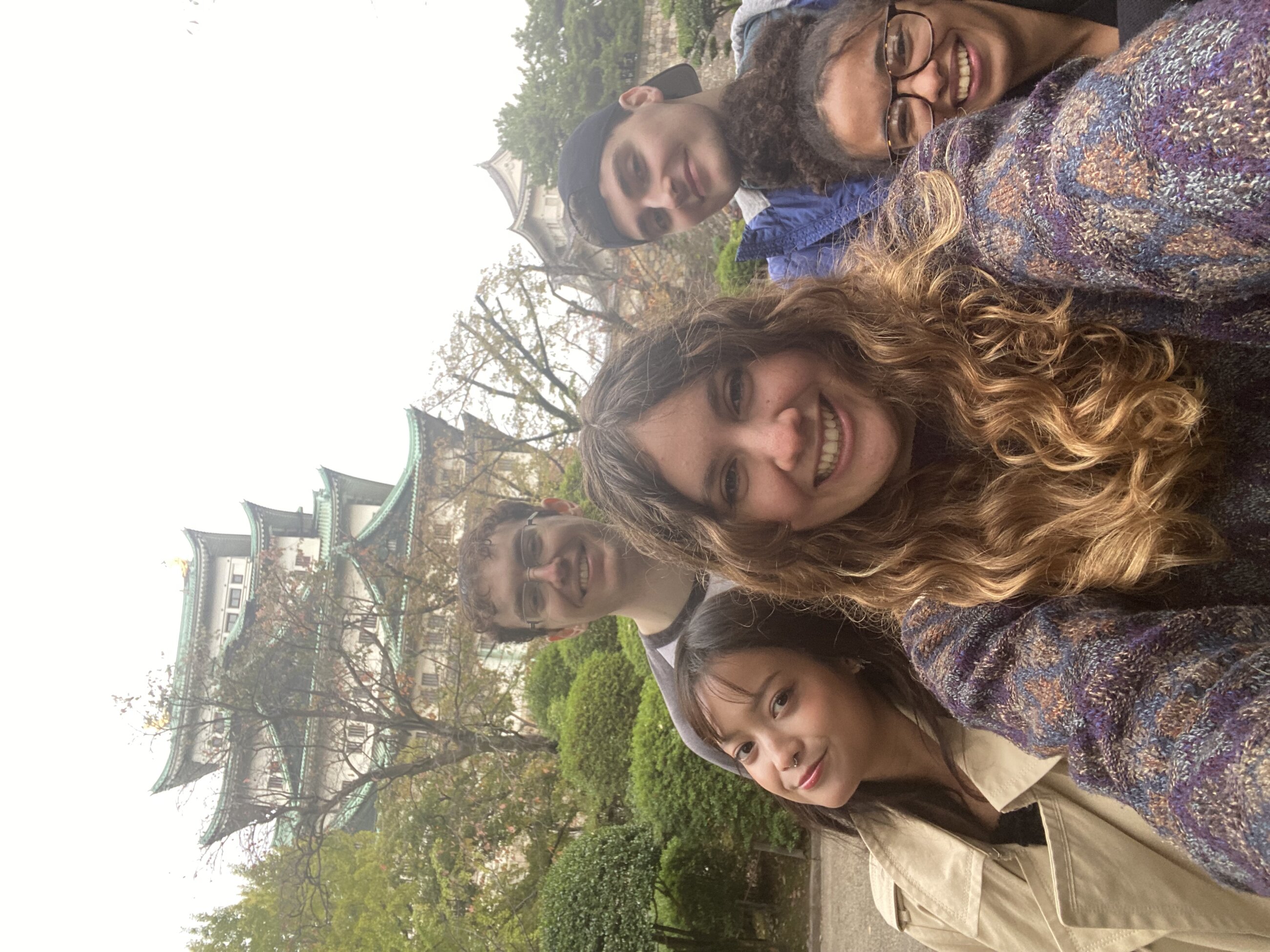 Some teachers and I at Nagoya Castle during training  