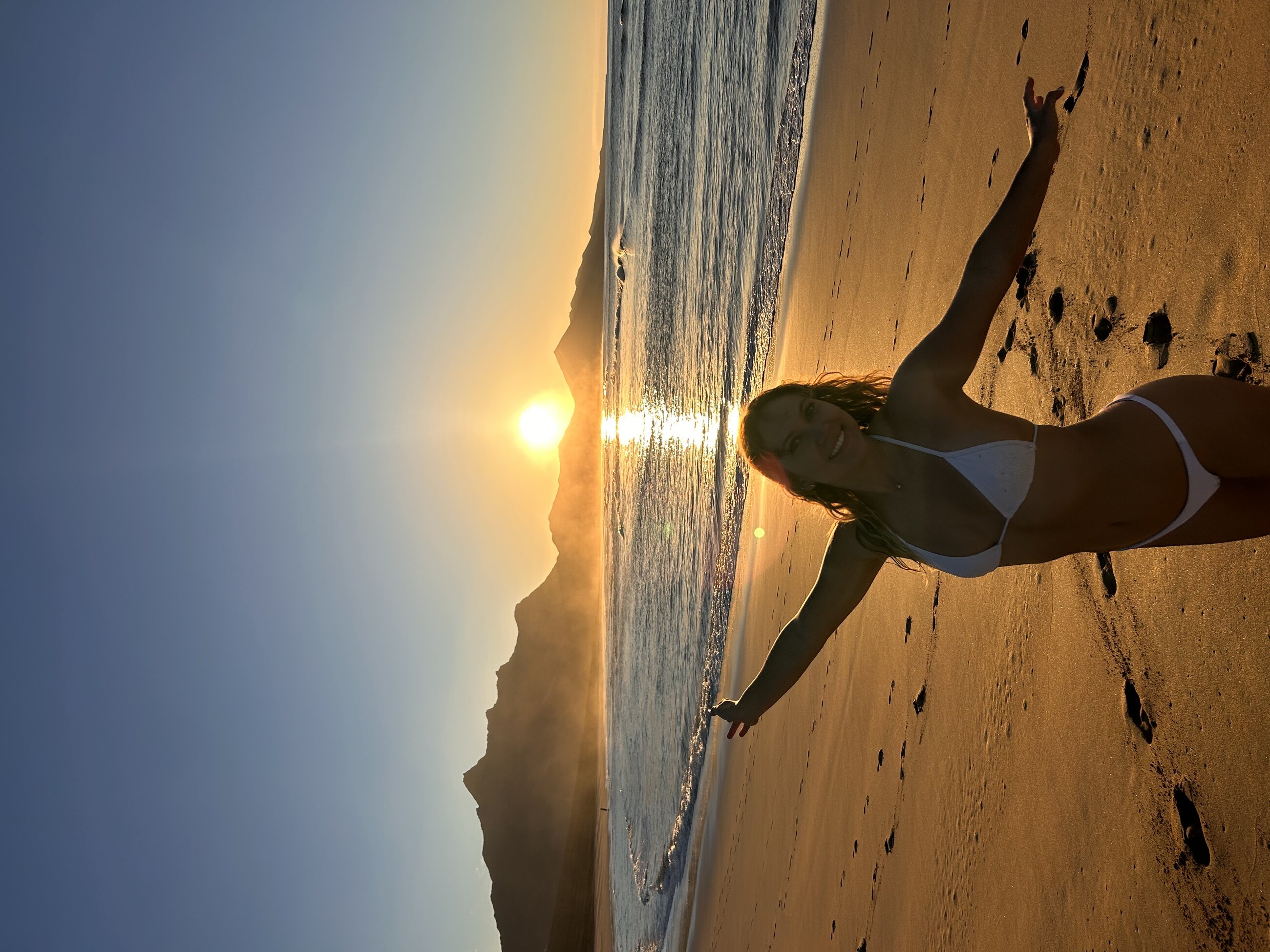 Enjoying a beach