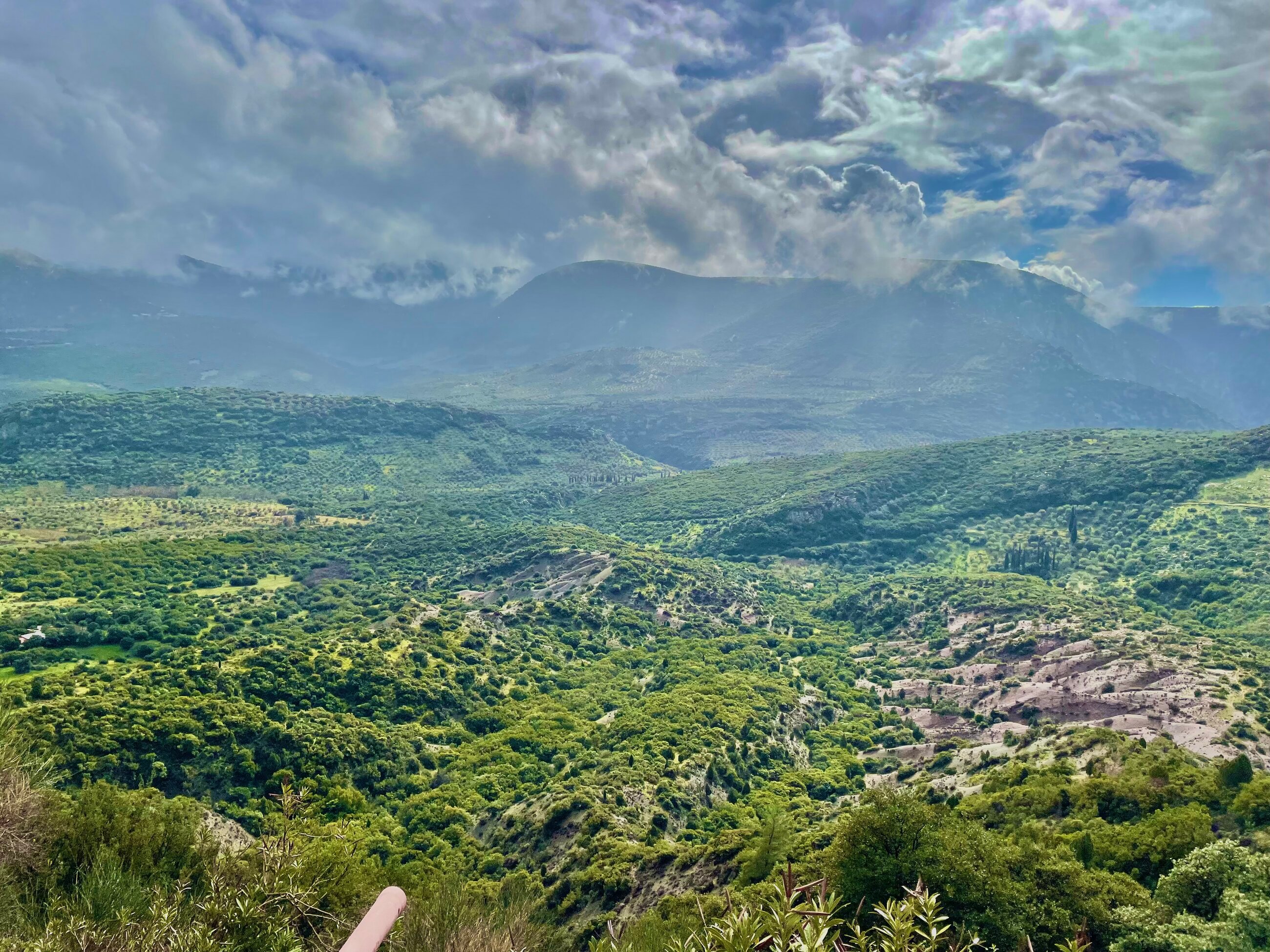 View from monastery on first Delphi field study