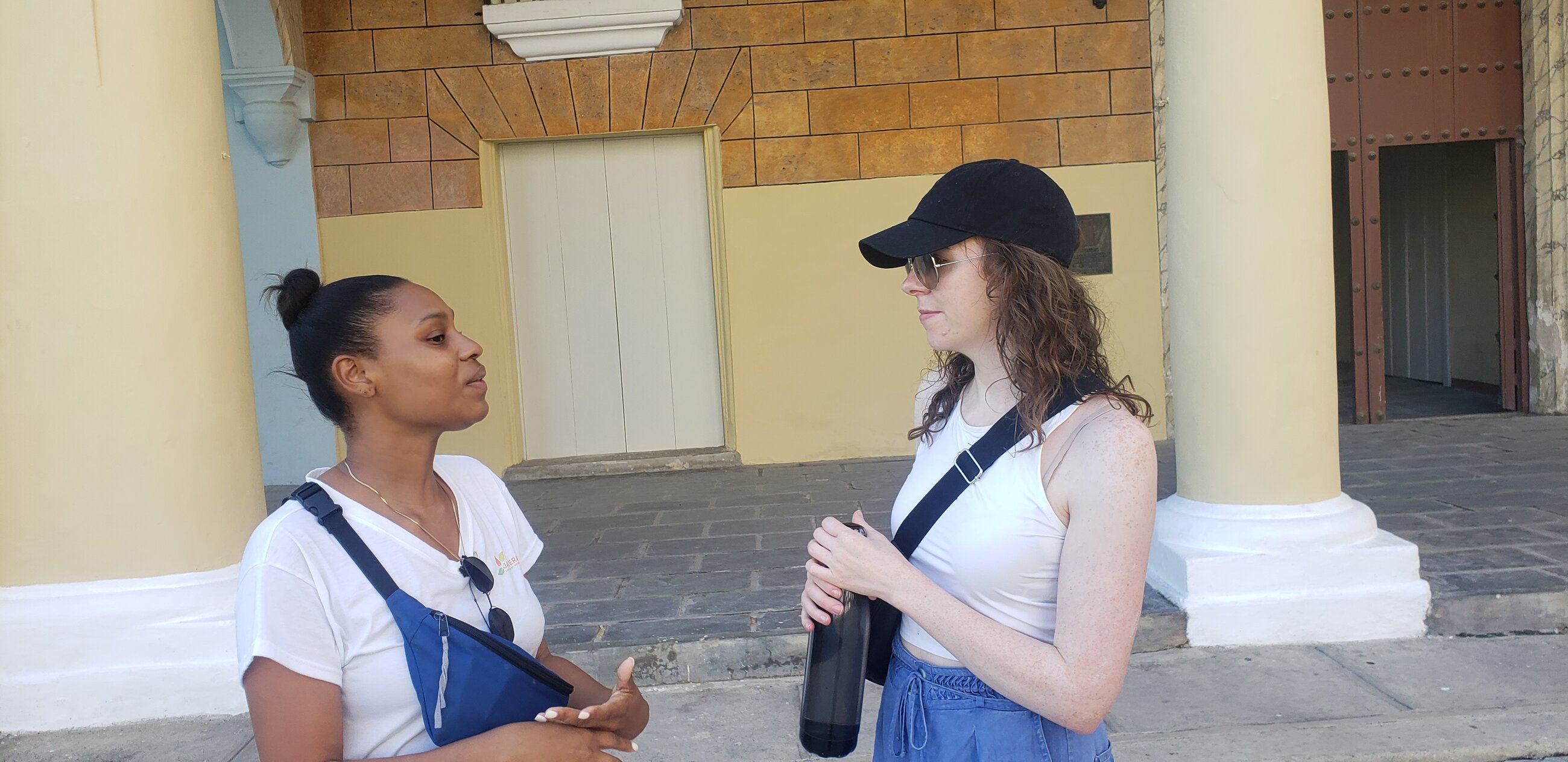 Teacher/guide and student sharing a moment
