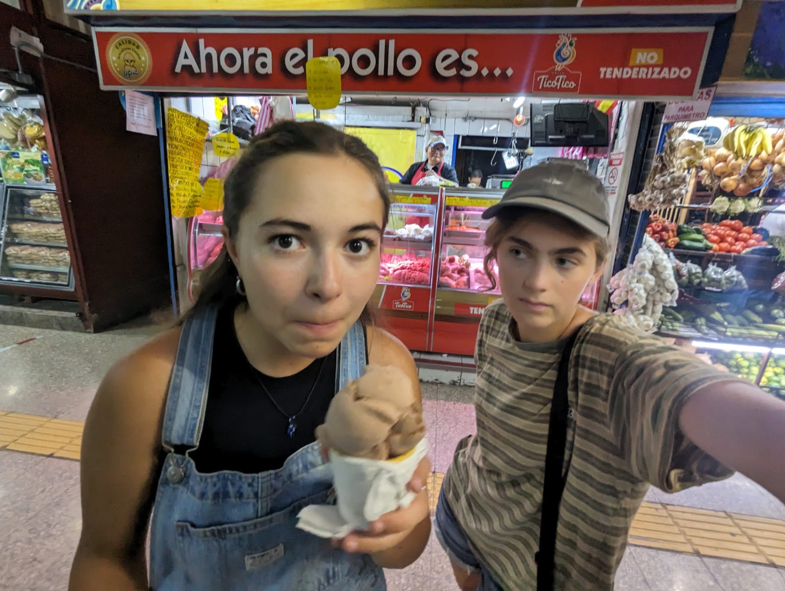 In the central market the first day of camp with my roommate