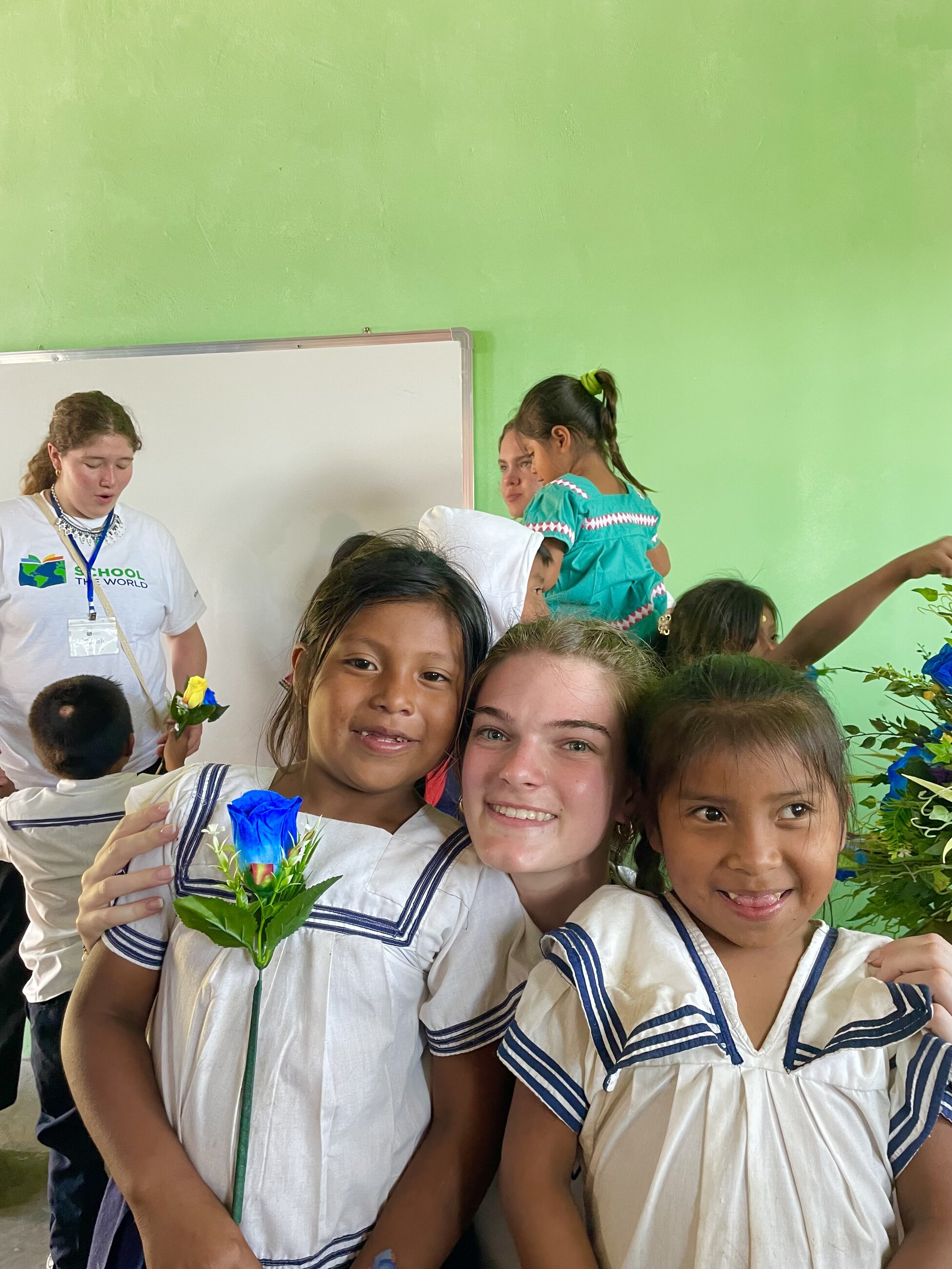 Some students and I after the classroom was done
