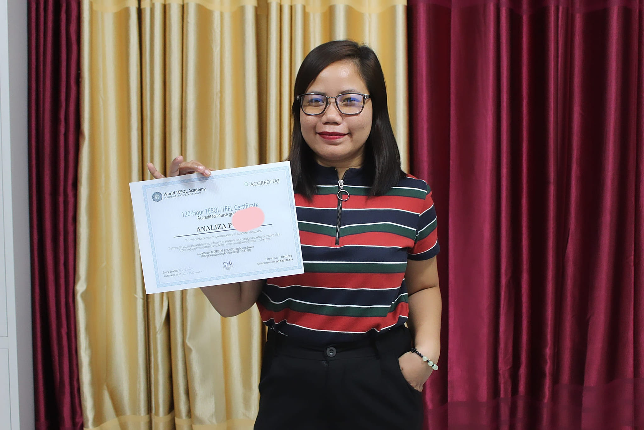 Empowered through language: Just earned my TESOL certificate, ready to inspire and teach.