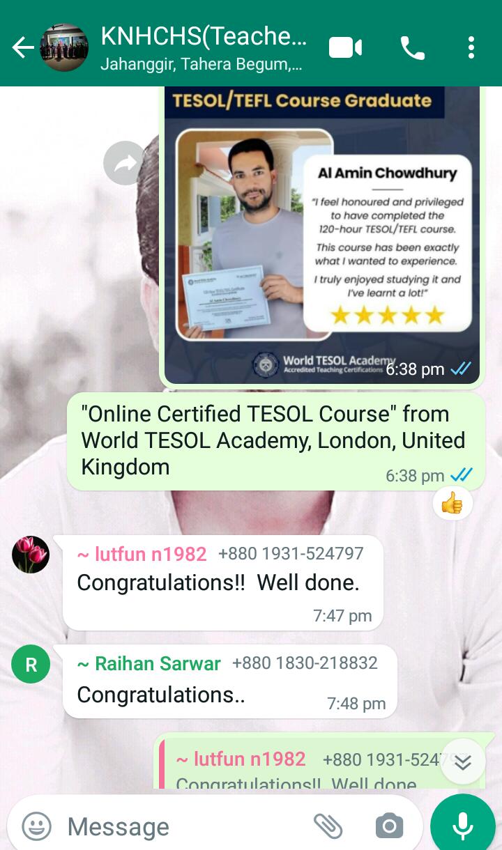 Feedback from fellow teachers