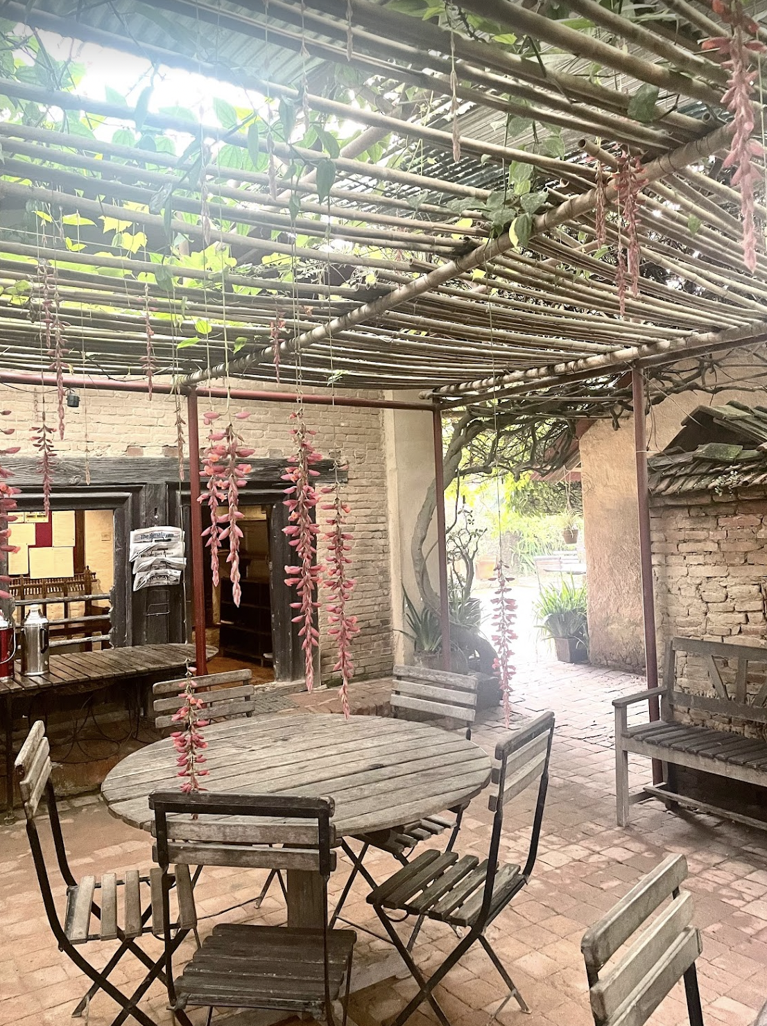 This is the courtyard where you enjoy meals with classmates and tutoring in between classes!