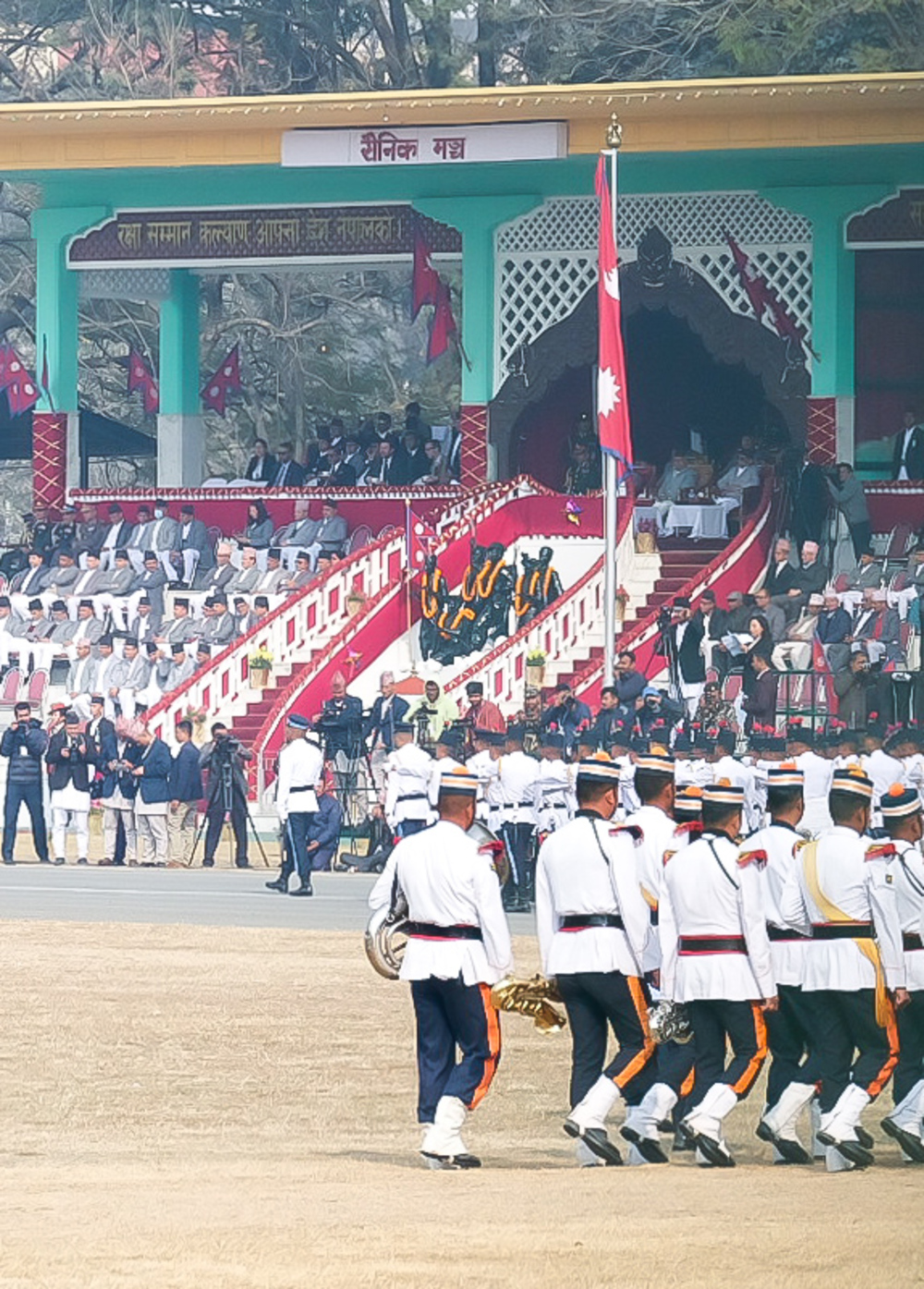 Militarily parade on democracy day