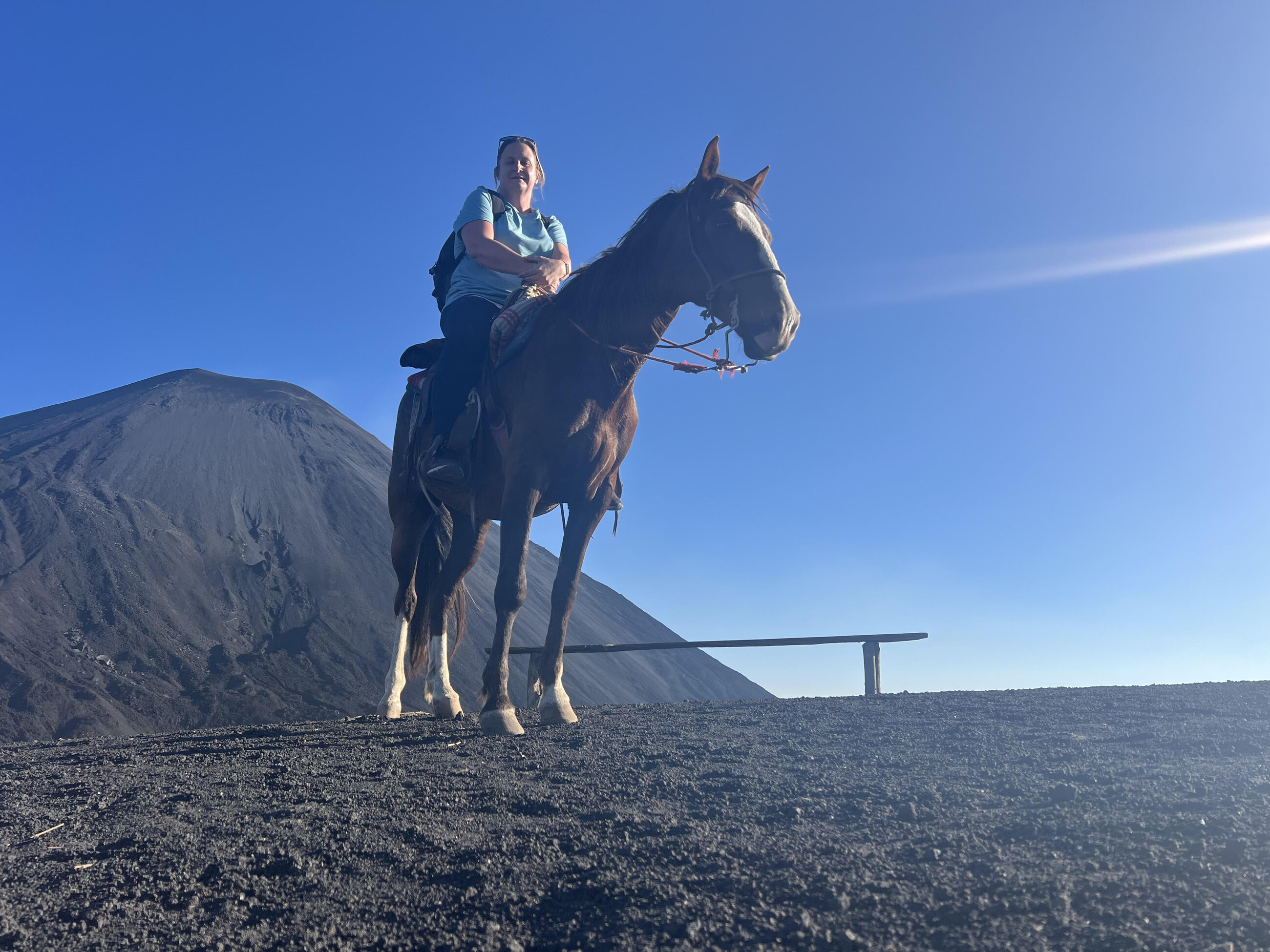 Me and my horse Tequila at Pacaya volcano, Guatemala.