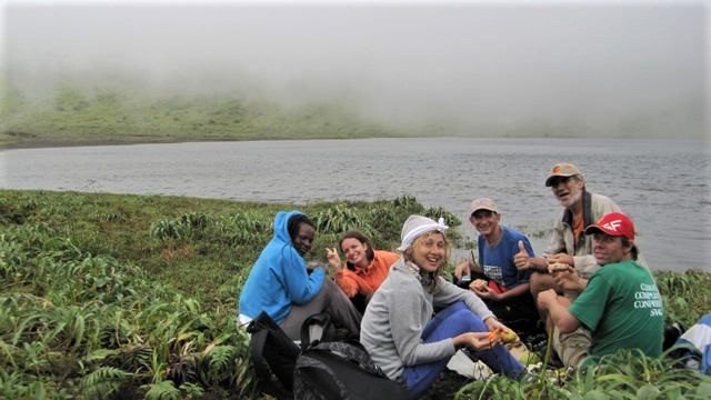 At the volcano (La Sufriere)