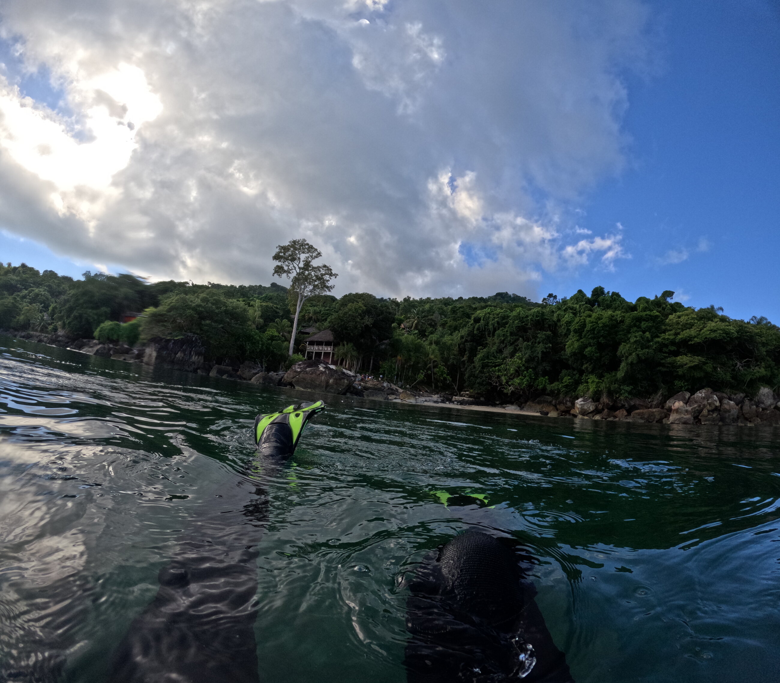 Views swimming out from camp