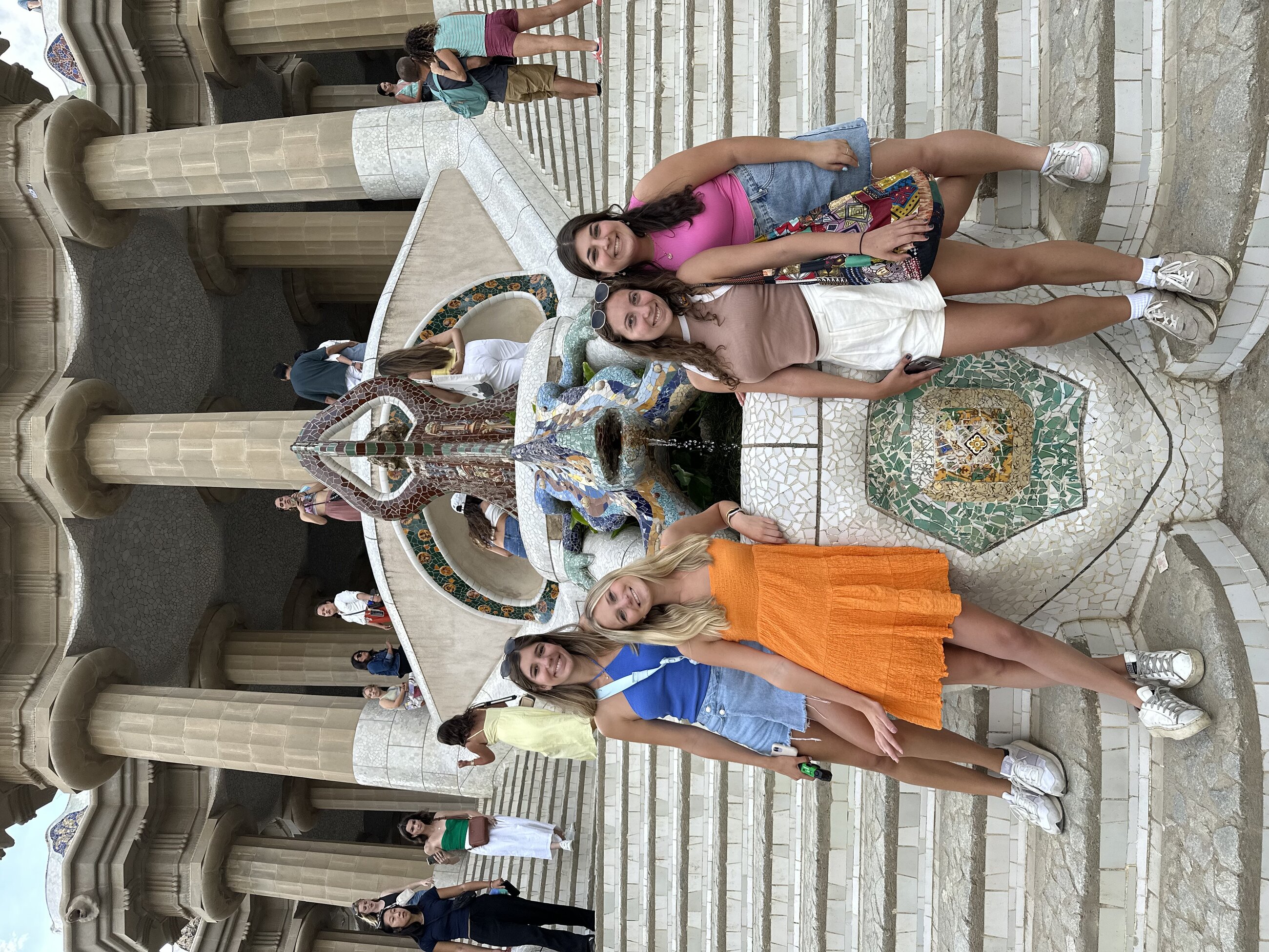 Fun at Park Güell with the group!