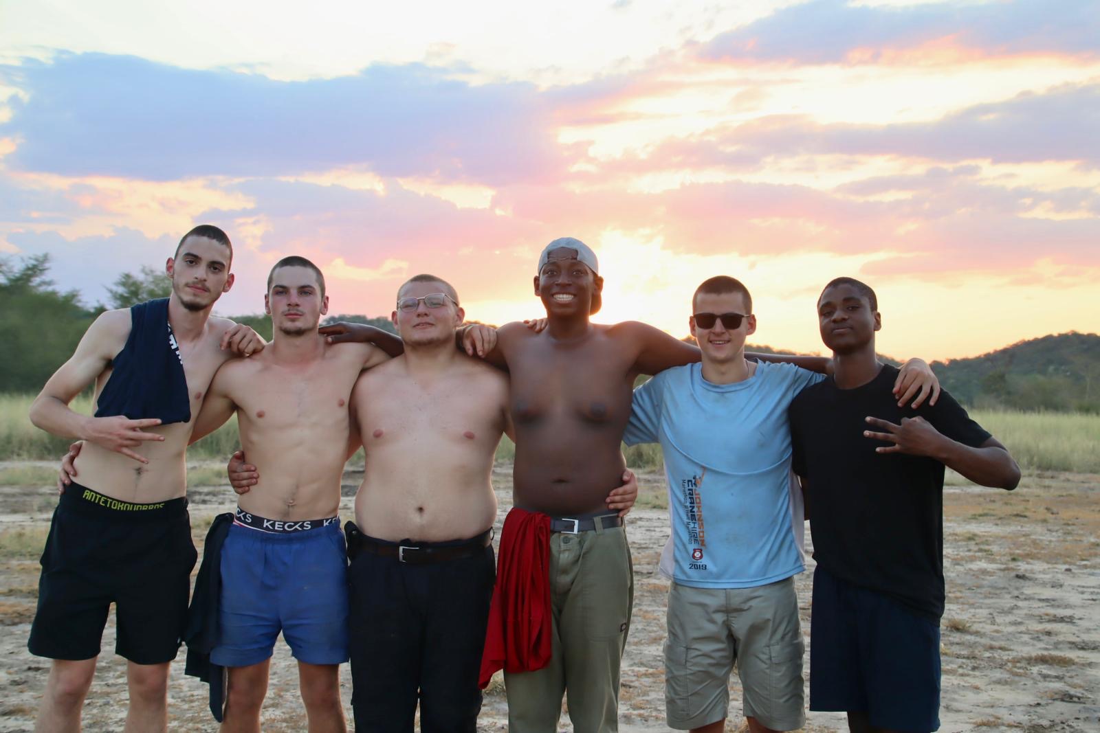 A picture of me and some friends on a day while camping 