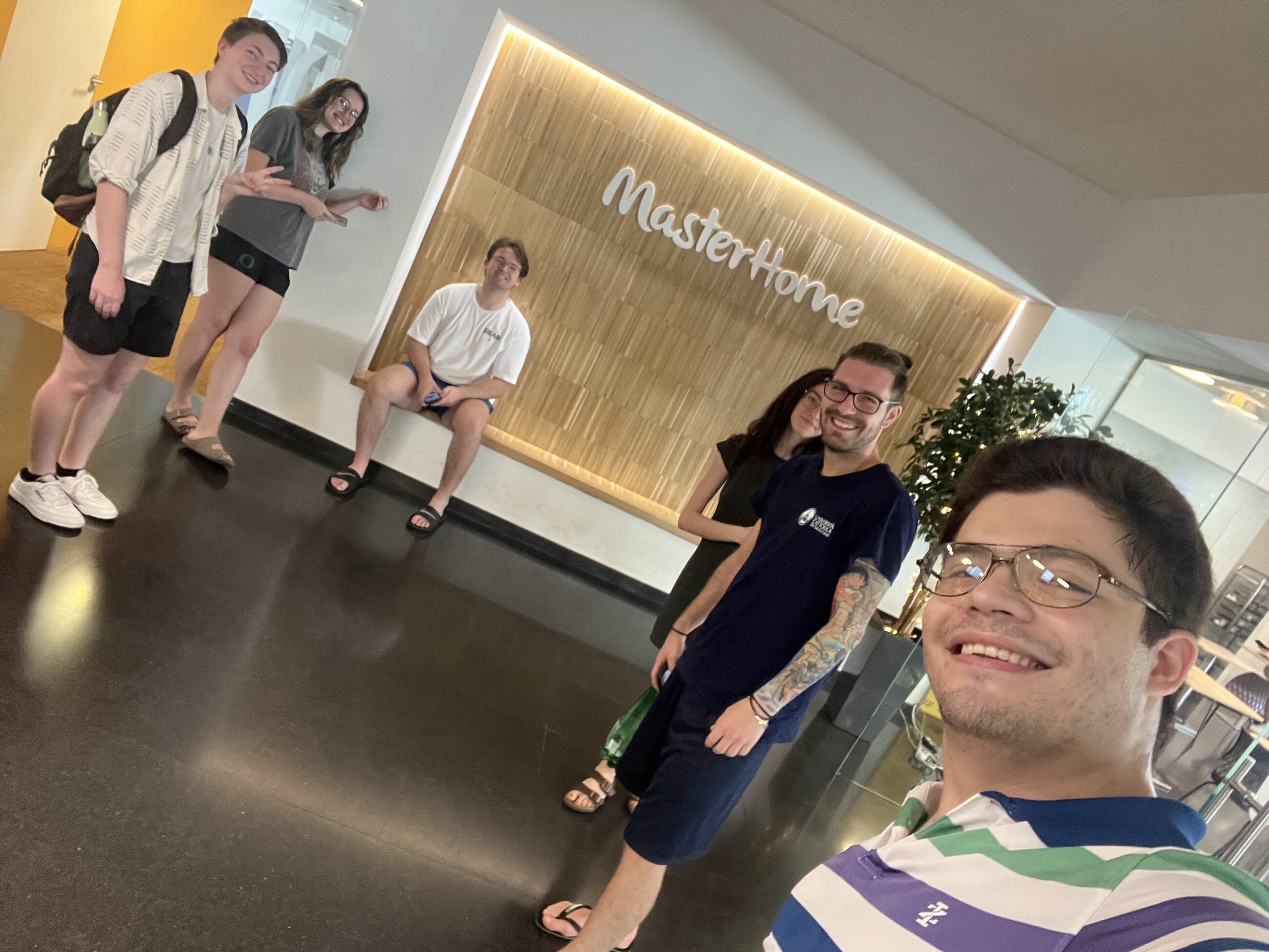With my internship friends.