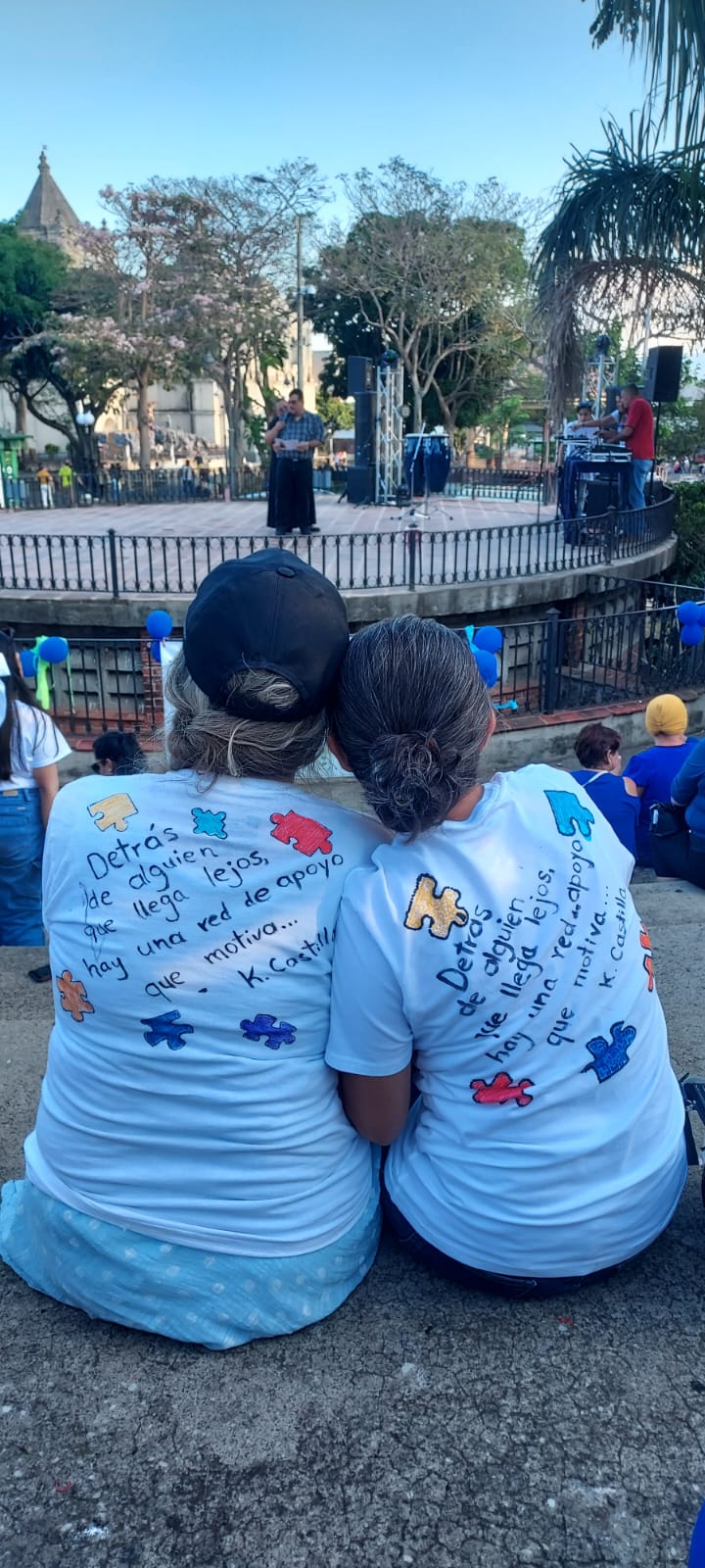 Taking part in a March supporting Autism