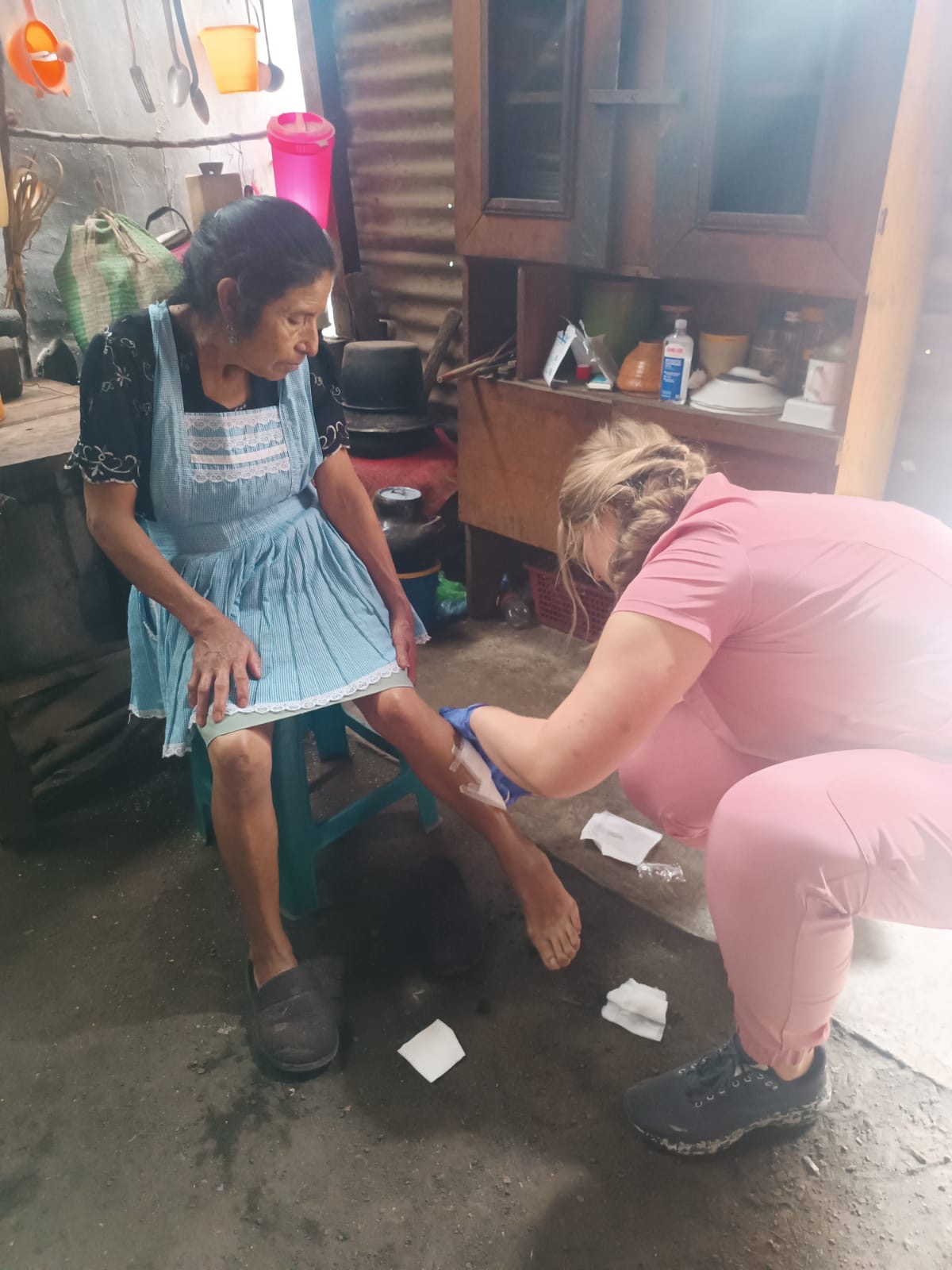Home visit for wound care
