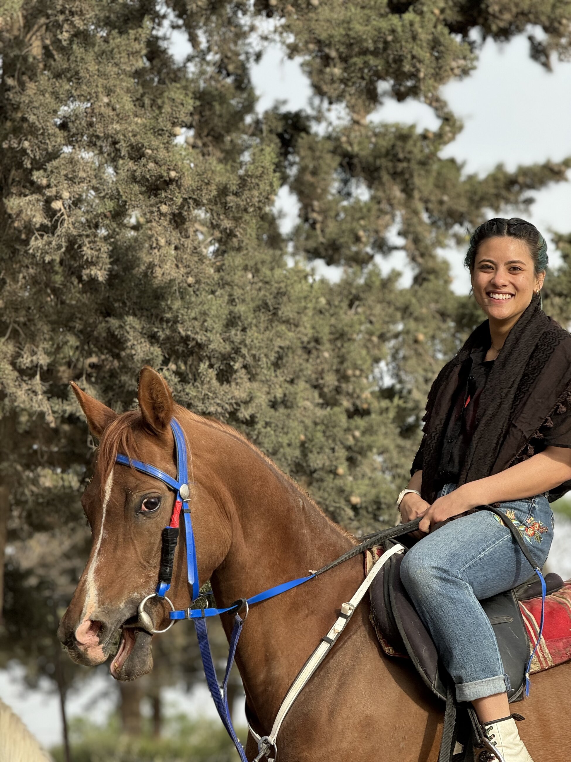 horseback riding (her name is Heba) just outside of Hebron