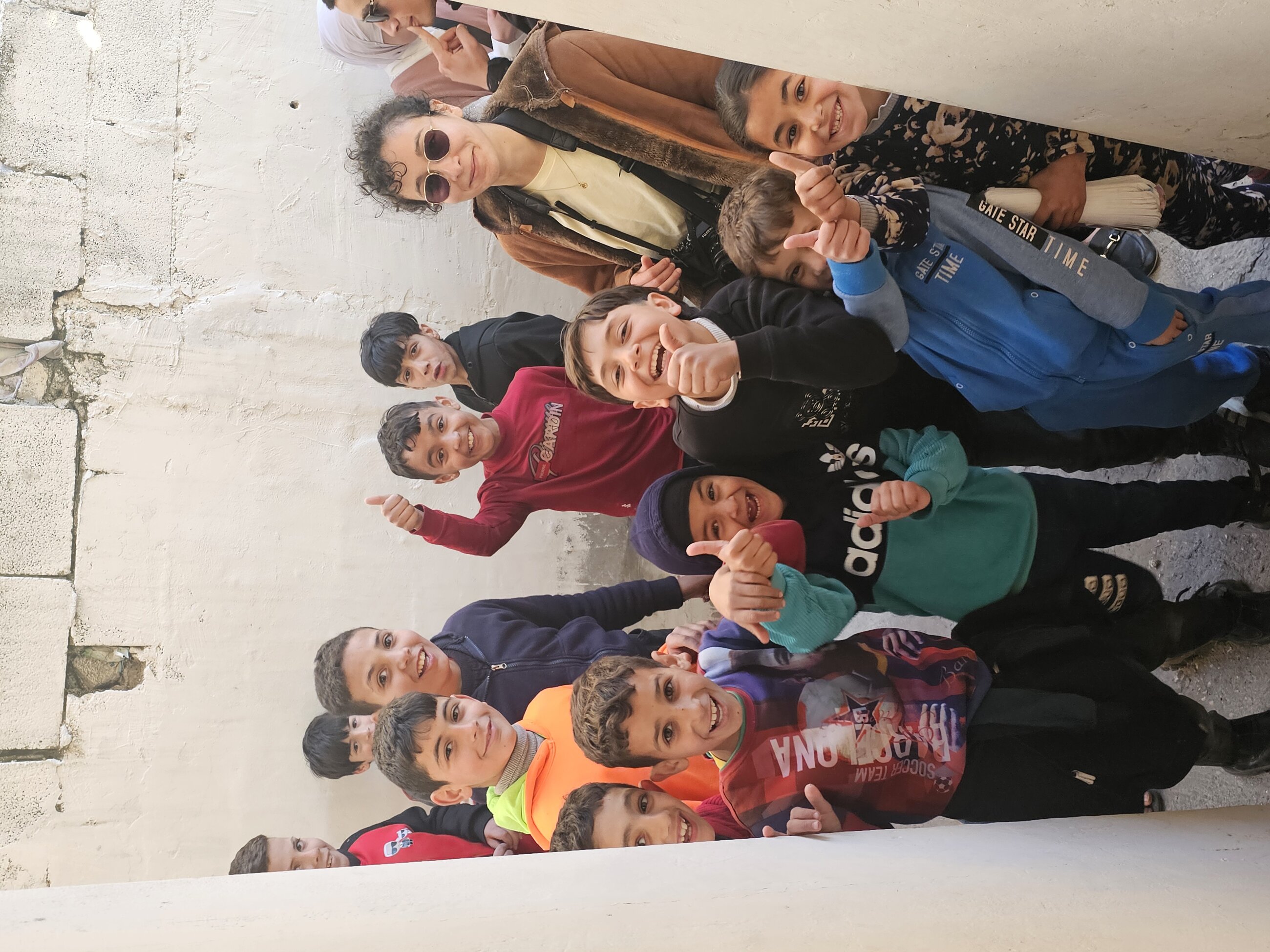 Visiting a refugee camp