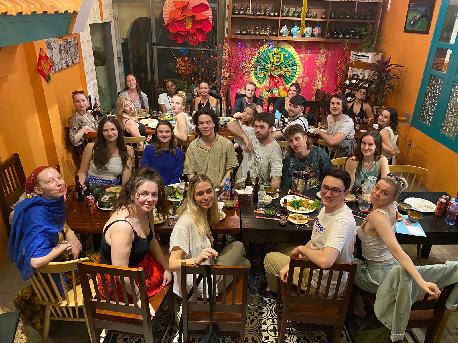 Group meal before our big adventure