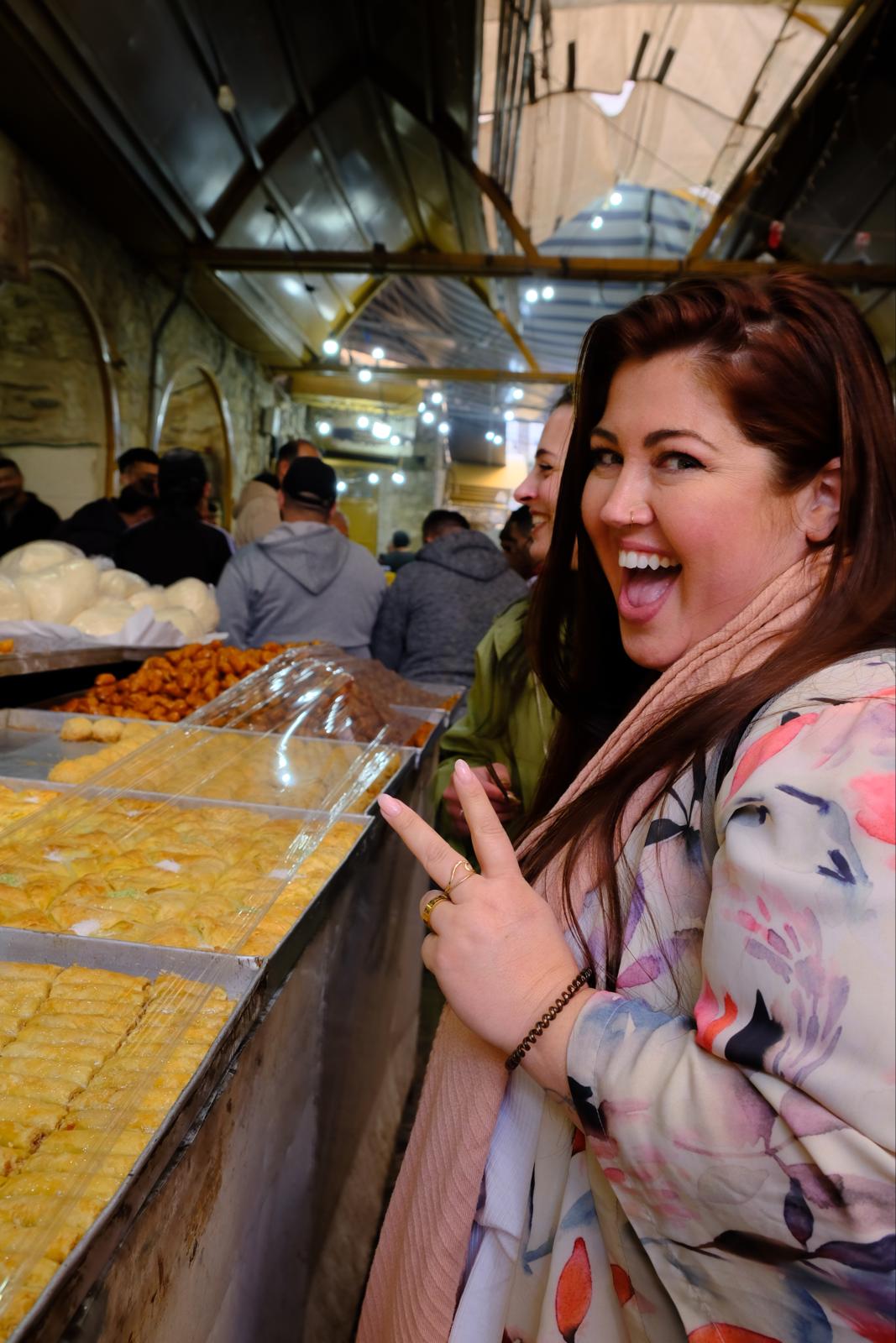 Shopping for sweets in Old City Hebron