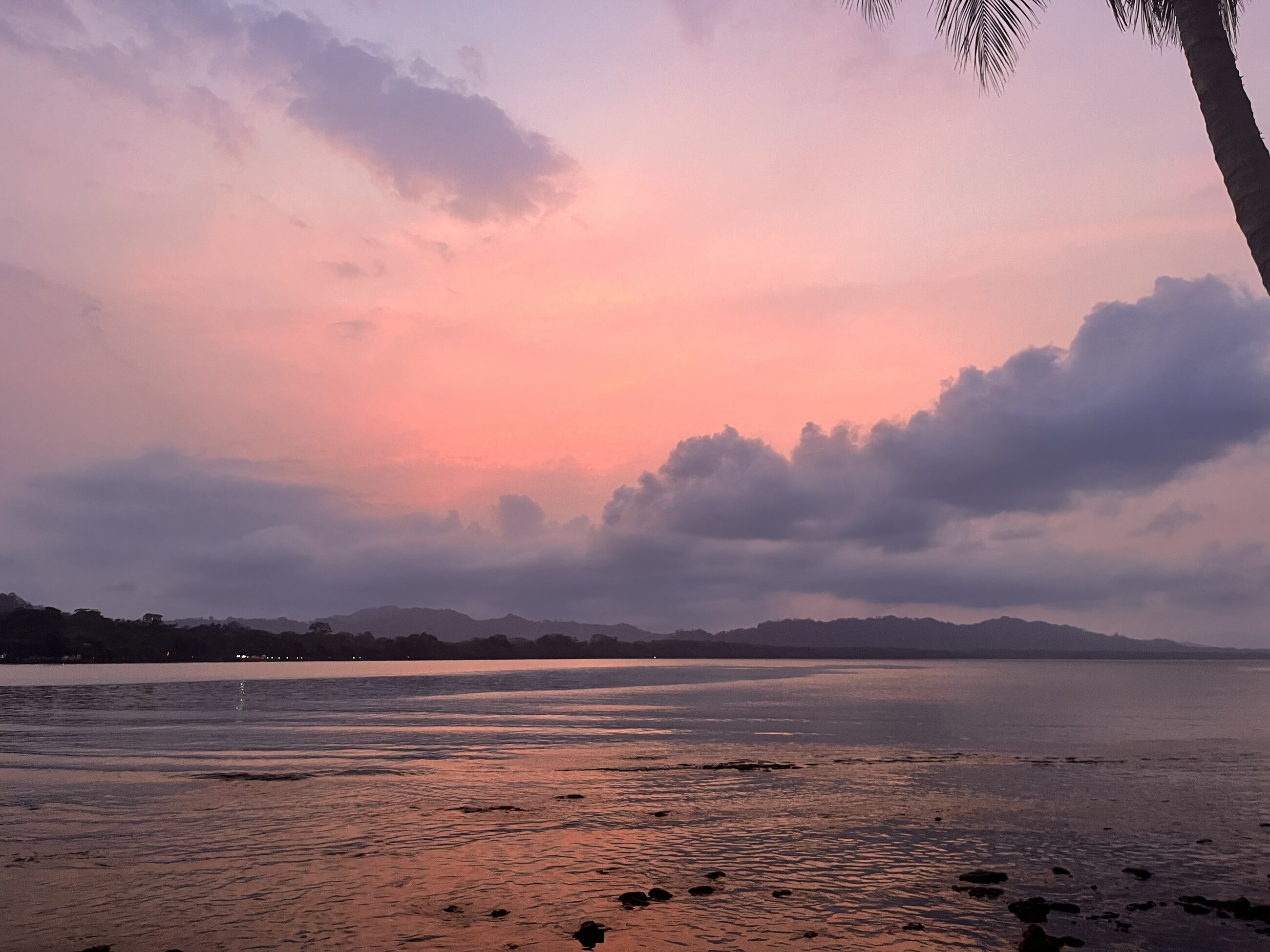 Sunset in Puerto Viejo on the Caribbean Coast