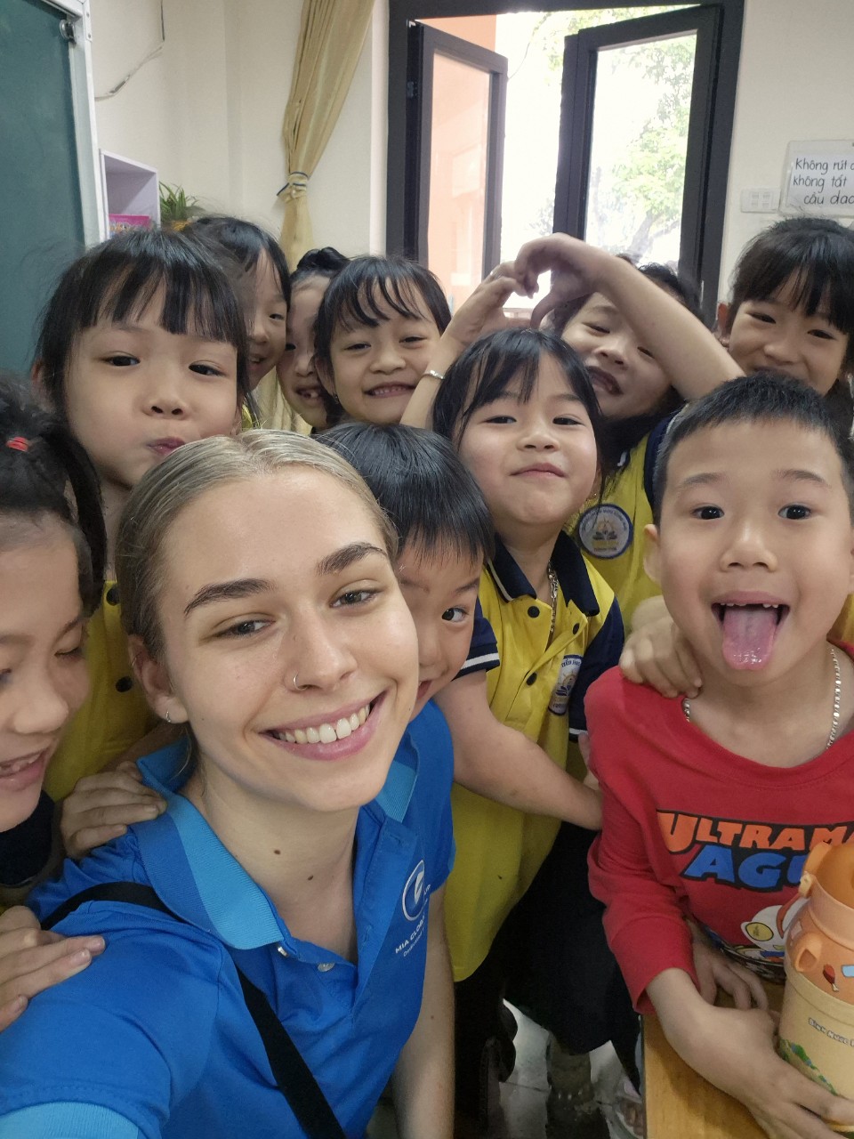 Me and some of the cuties I taught 