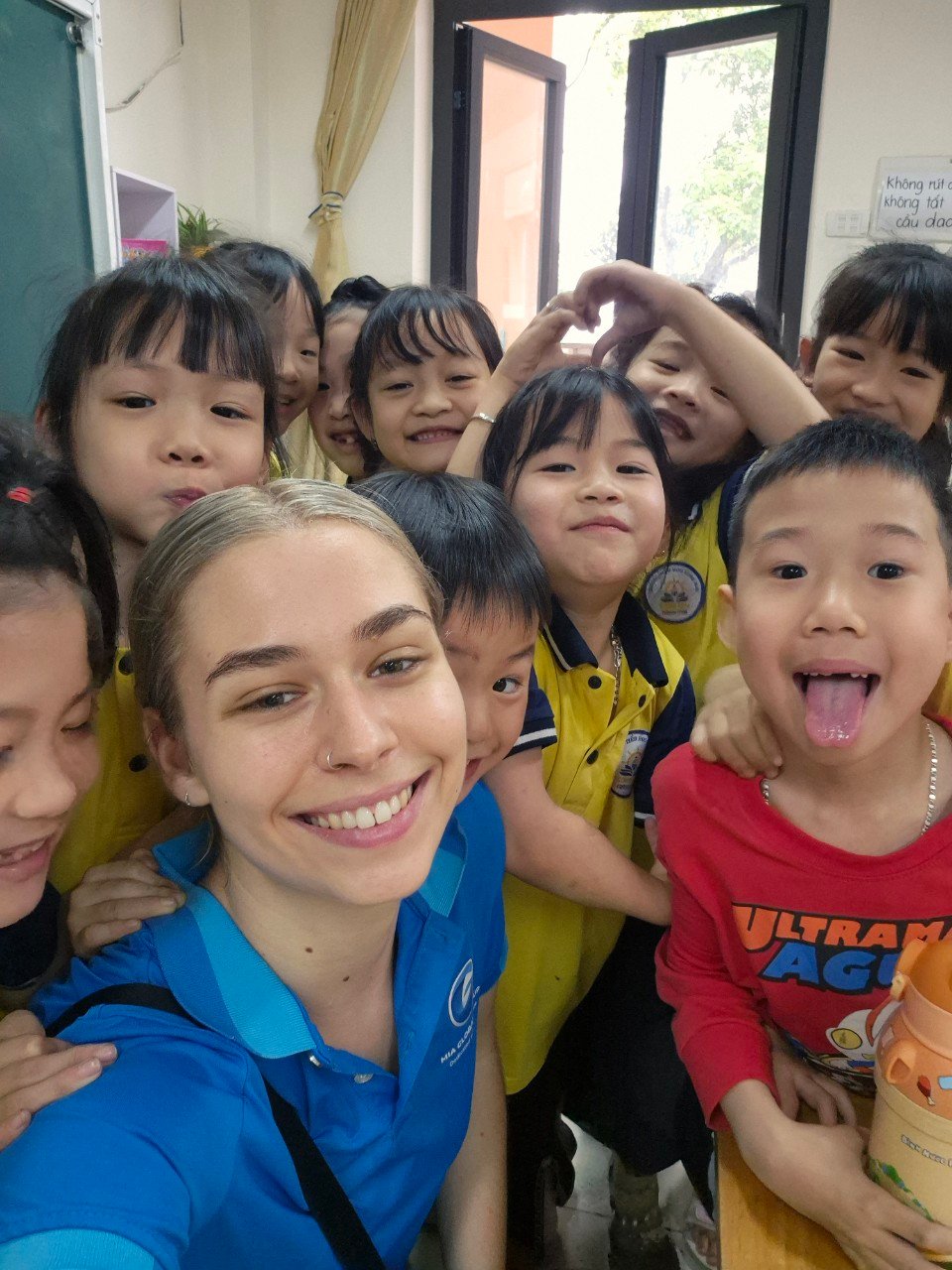 Me and some of the cuties I taught